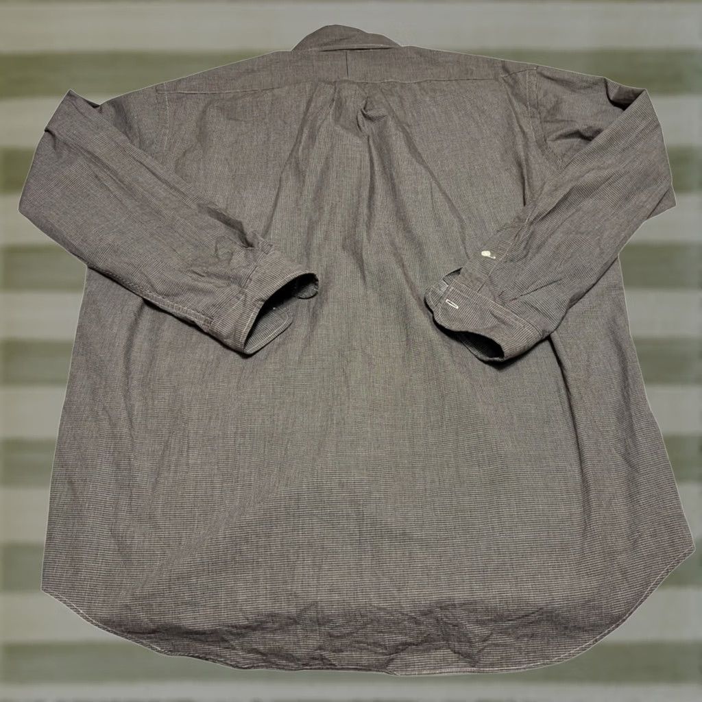 Polo Ralph Lauren Ralph Lauren Blaire L Button Down Shirt Men's Brown White Micro Check Pony Logo Shirt Size US L / EU 52-54 / 3 - 1 Thumbnail