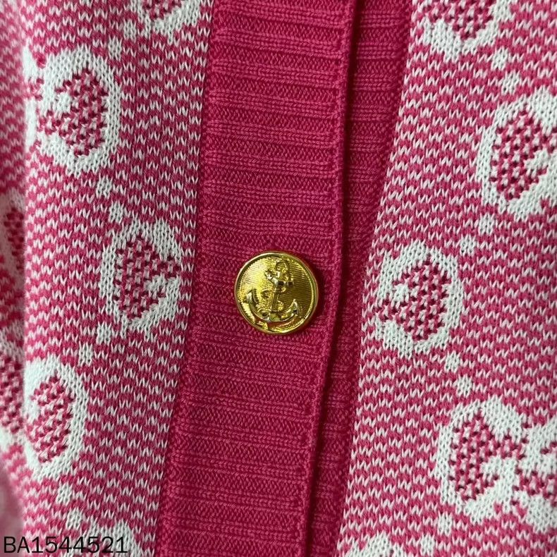 Gucci Gucci Pink full-print gold button cardigan sweater 2501-Nex Size US L / EU 52-54 / 3 - 6 Thumbnail