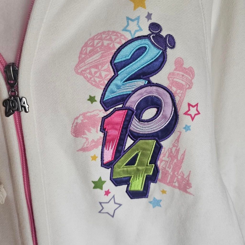 Disney White 2014 Disney Parks Zip-up Hoodie Size L / US 10 / IT 46 - 3 Thumbnail