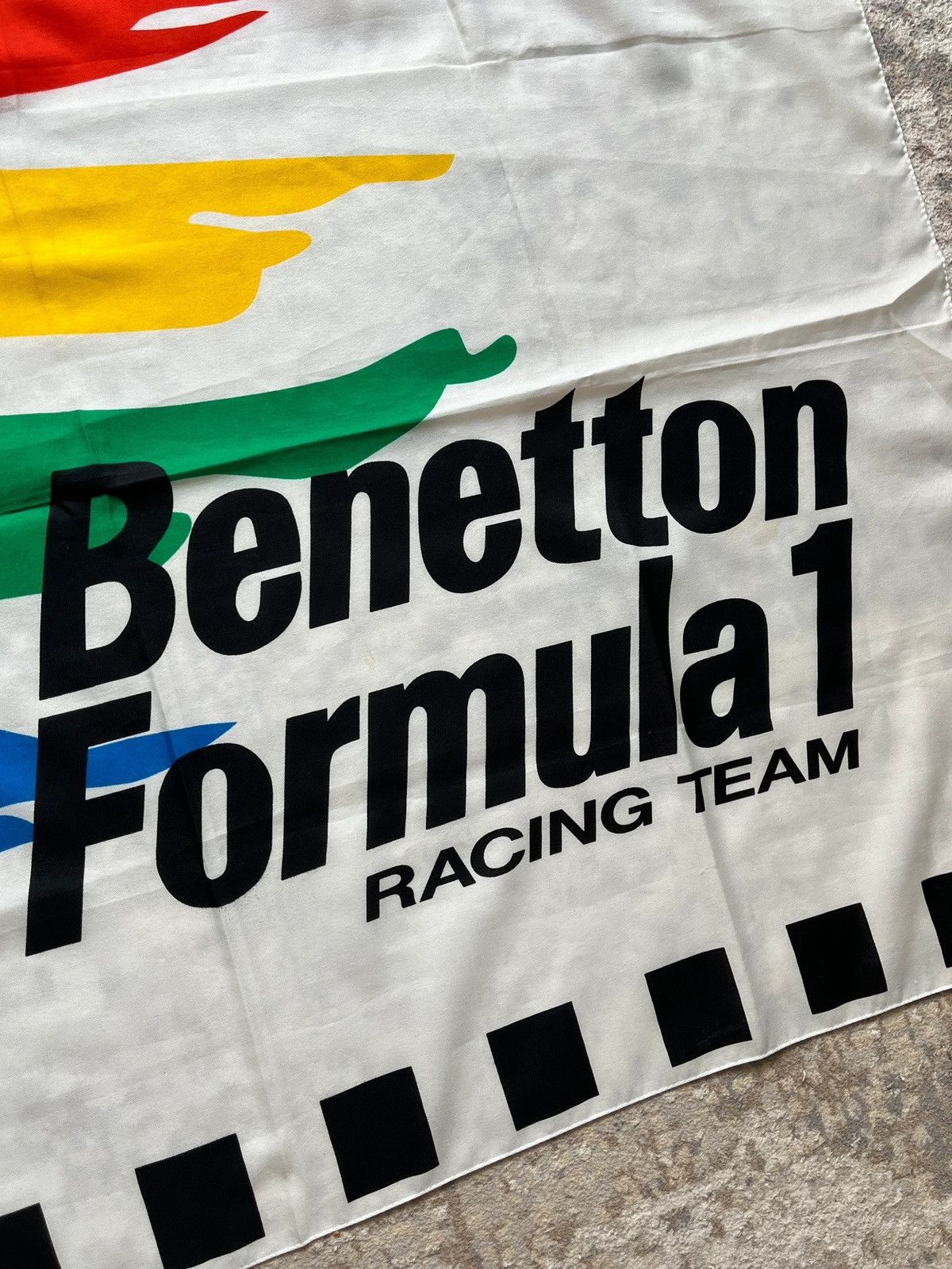United Colors Of Benetton United Color of Benetton Forumula 1 Racing Team Scarf 90s Size ONE SIZE - 2 Thumbnail