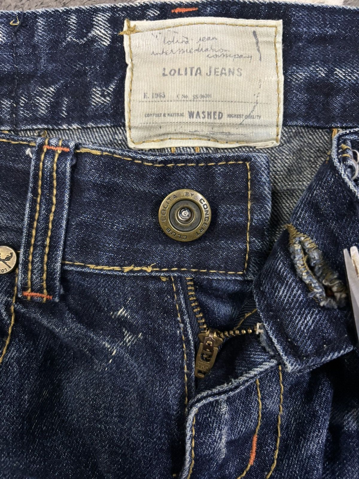 If Six Was Nine Vintage Japanese Brand Lolita Whiskers Distressed Punk Jeans Size US 32 / EU 48 - 4 Thumbnail