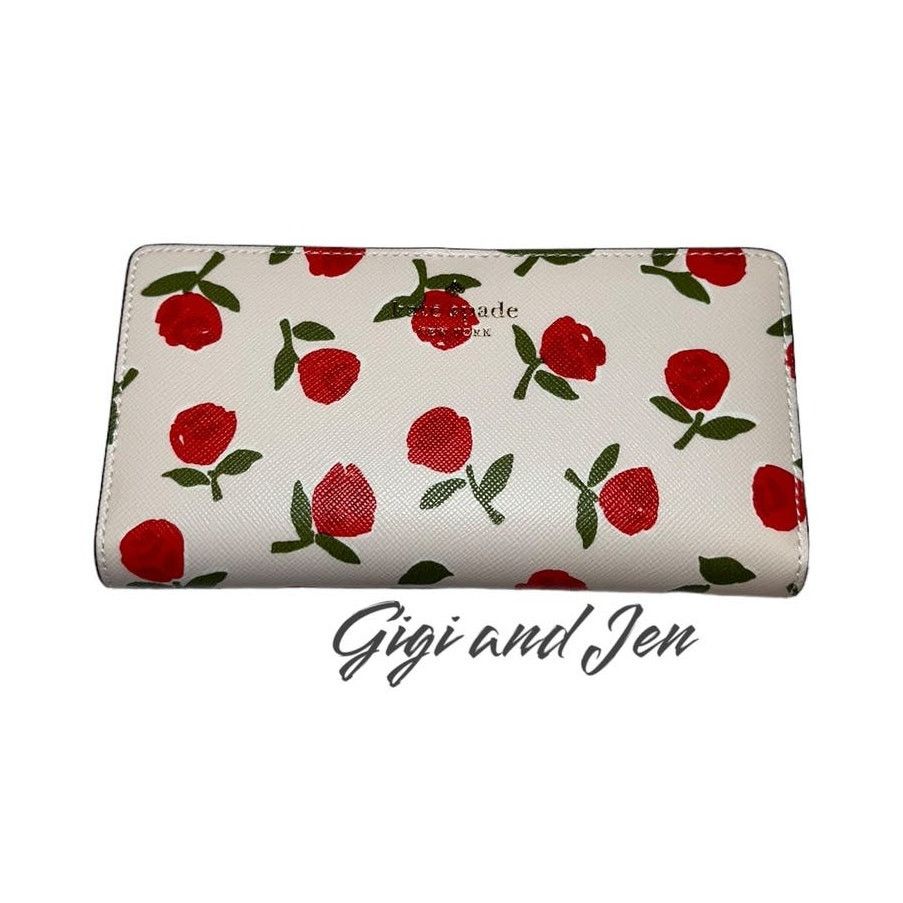 Kate Spade Kate Spade Dana Festive Rossette Large Bifold Wallet Rose Size ONE SIZE - 2 Thumbnail