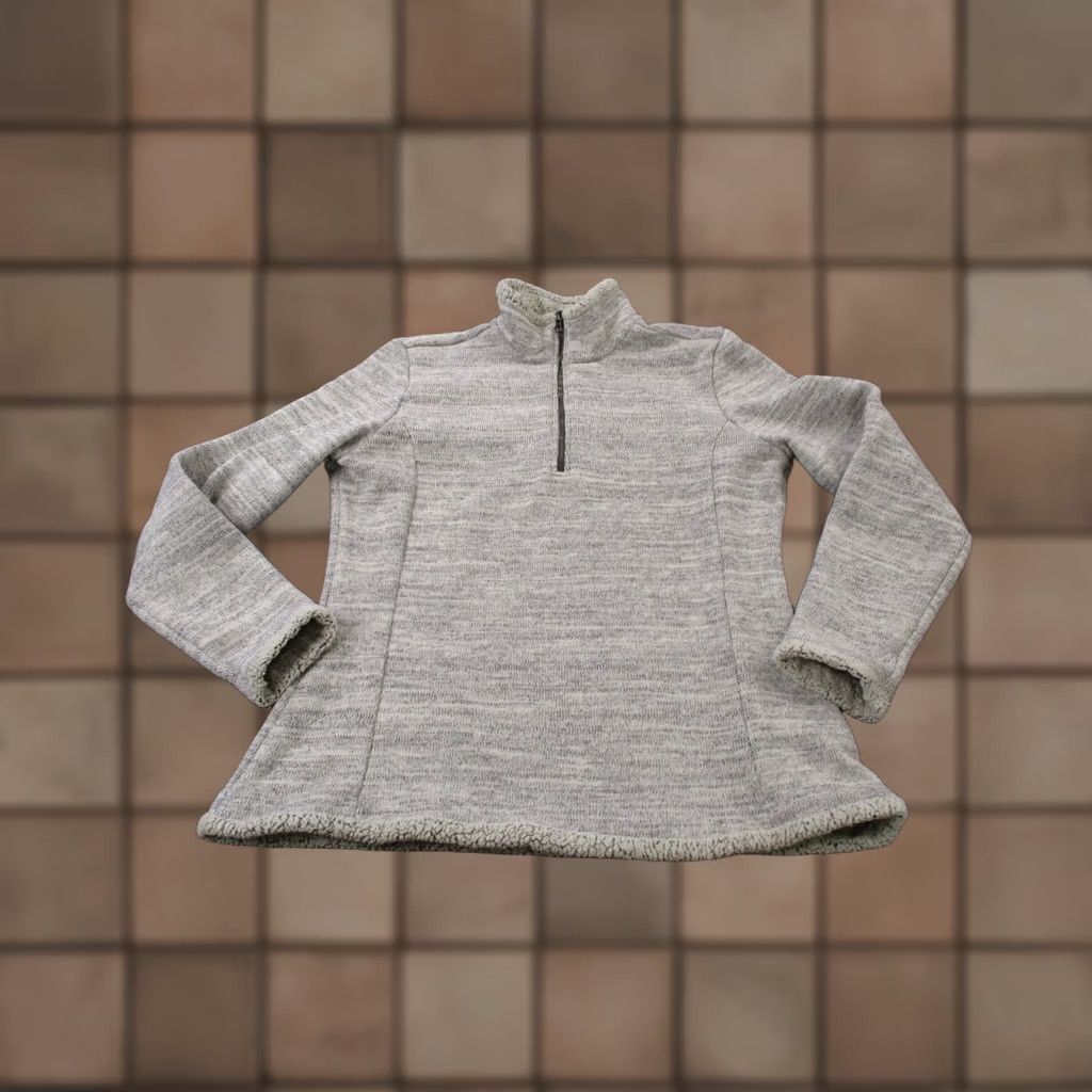 Vintage Kuhl Jacket Womens L Gray Hiking Lightweight 1/4 Zip Knit Polyester Logo Size L / US 10 / IT 46 - 1 Thumbnail