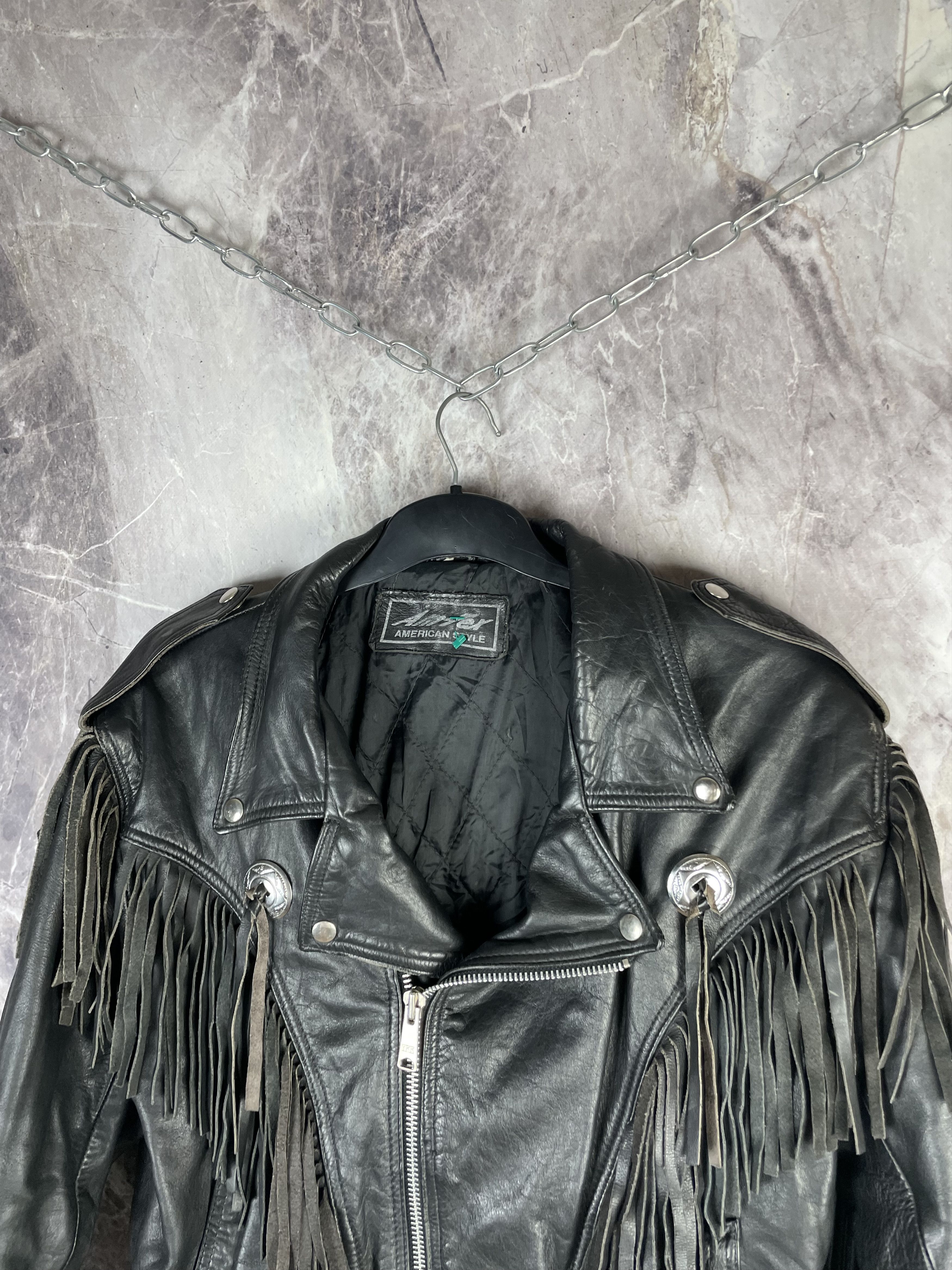 Vintage Men’s American Style Full Zip Leather Jacket Size US L / EU 52-54 / 3 - 3 Thumbnail