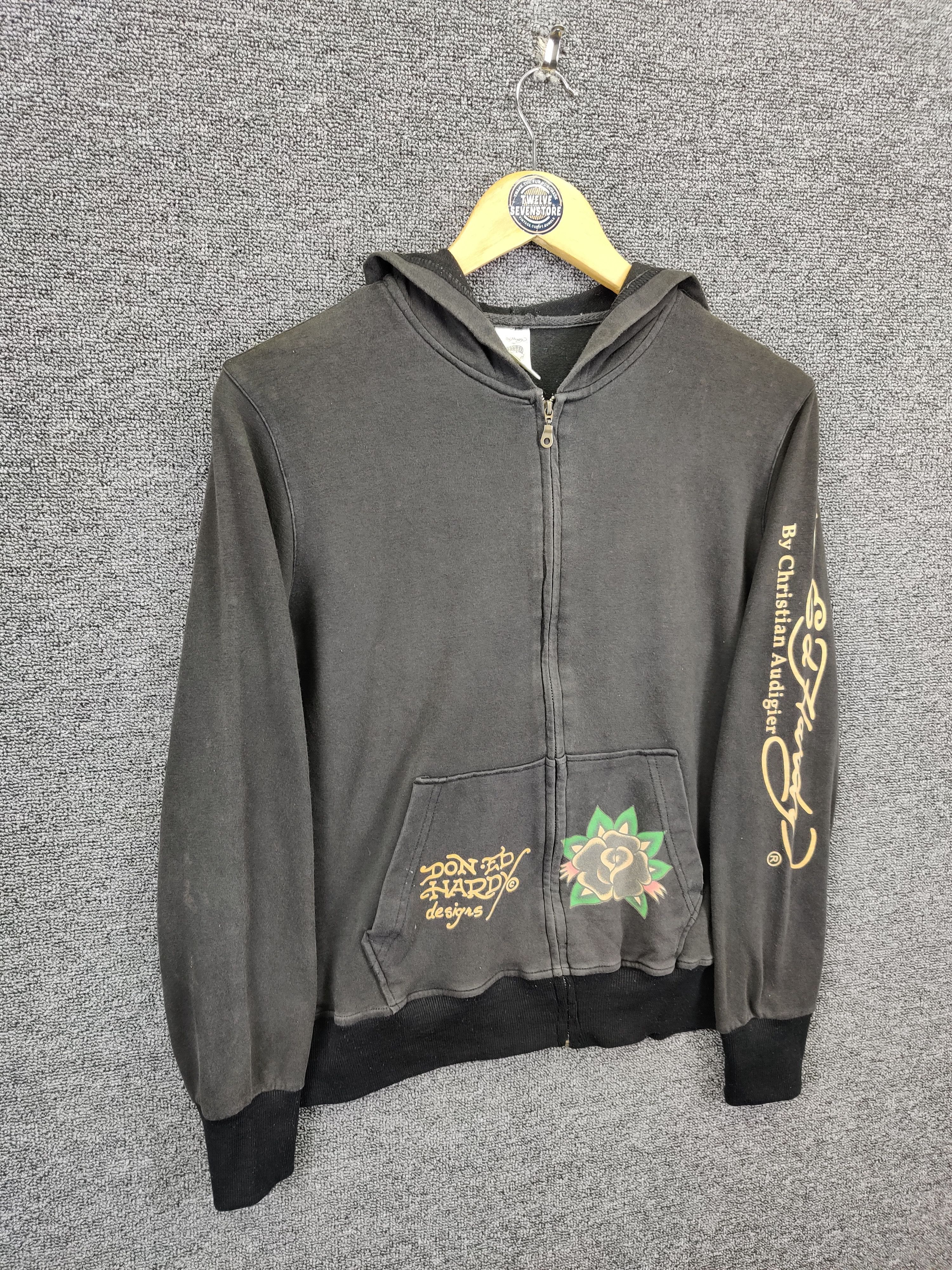 Ed Hardy Vintage Ed Hardy Christian Audigier Zipper Hoodie Size US XL / EU 56 / 4 - 8 Thumbnail