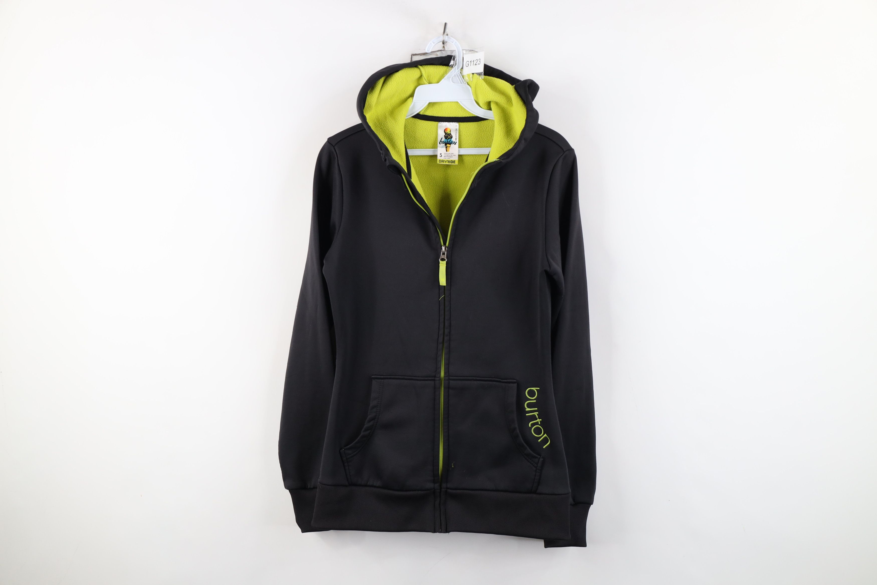 Burton Vintage Y2K Burton Snowboards DryRide Fleece Lined Hoodie Size US S / EU 44-46 / 1 - 1 Thumbnail