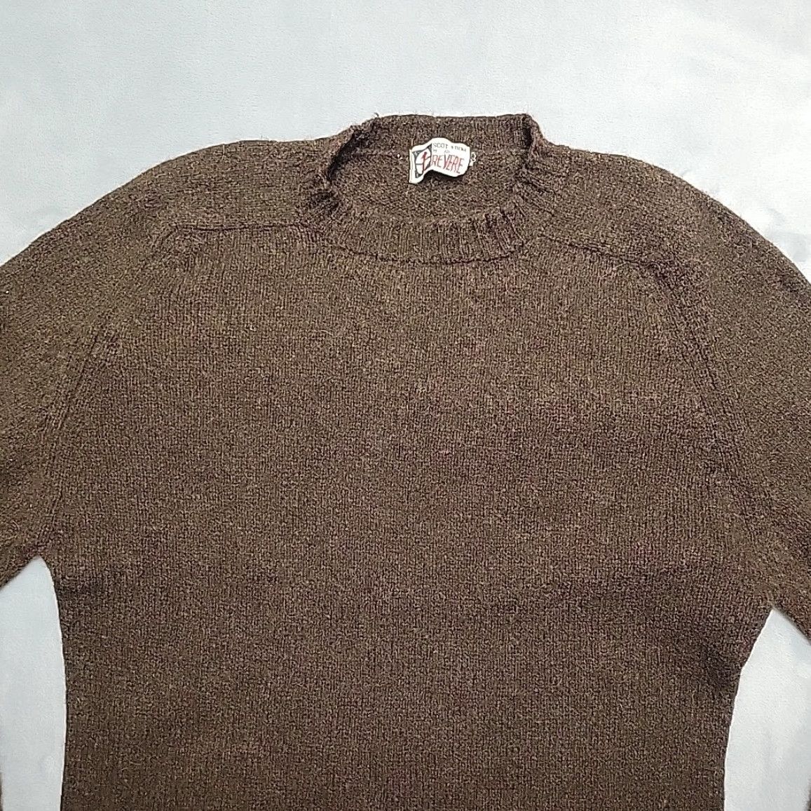 Vintage VINTAGE Revere Men Sweater Brown Crewneck Pullover Wool Grunge Grandpa Classic M Size US M / EU 48-50 / 2 - 3 Thumbnail
