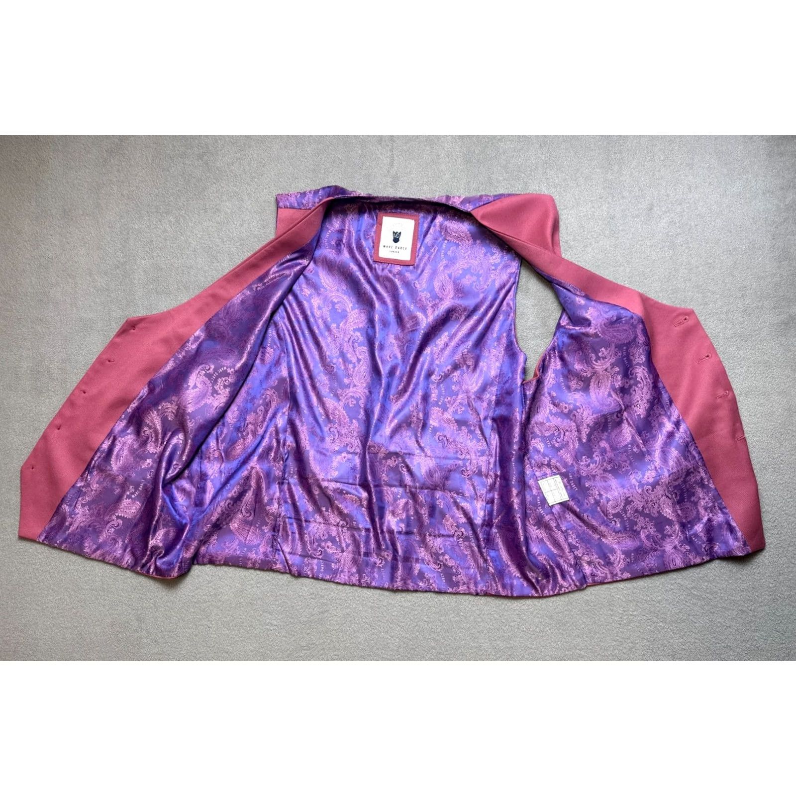 Pinko Marc Darcy Vest Waistcoat Mens size 48 Pink Kelly Suit SB Size US M / EU 48-50 / 2 - 2 Thumbnail