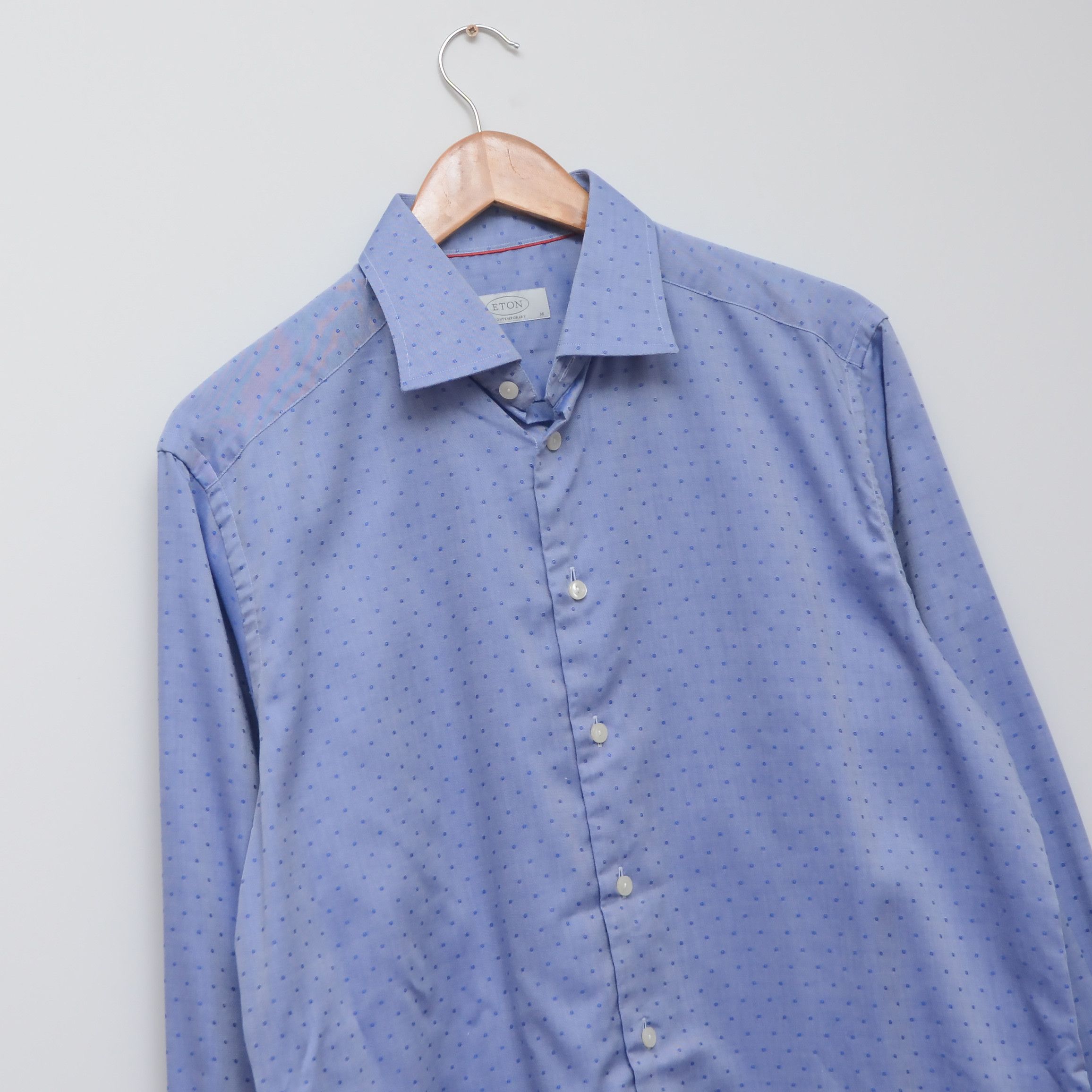 Eton Eton Contemporary Shirt size 16 41 Blue Mini Owl Print Size US L / EU 52-54 / 3 - 2 Thumbnail