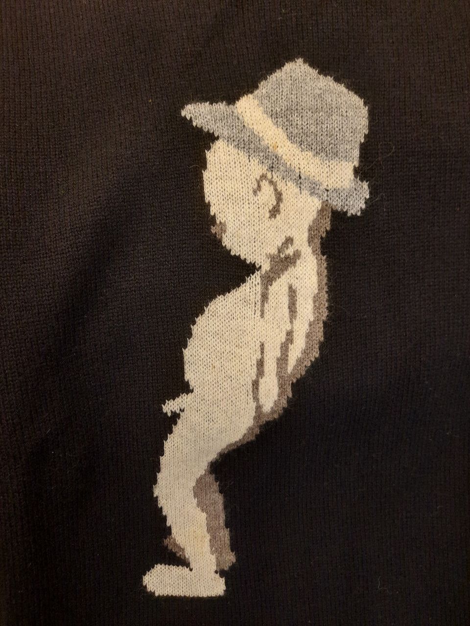 Yohji Yamamoto AW09 FW09 Pee Piss Boy Patch Sweater Pour Homme Size US L / EU 52-54 / 3 - 5 Thumbnail