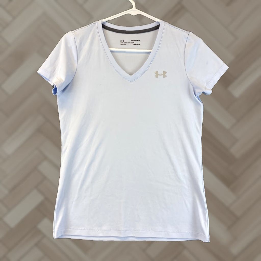 Under Armour Under Armour T-Shirt Womens V-Neck Short Sleeve XS Blue 57-4 Size XS / US 0-2 / IT 36-38 - 1 Thumbnail