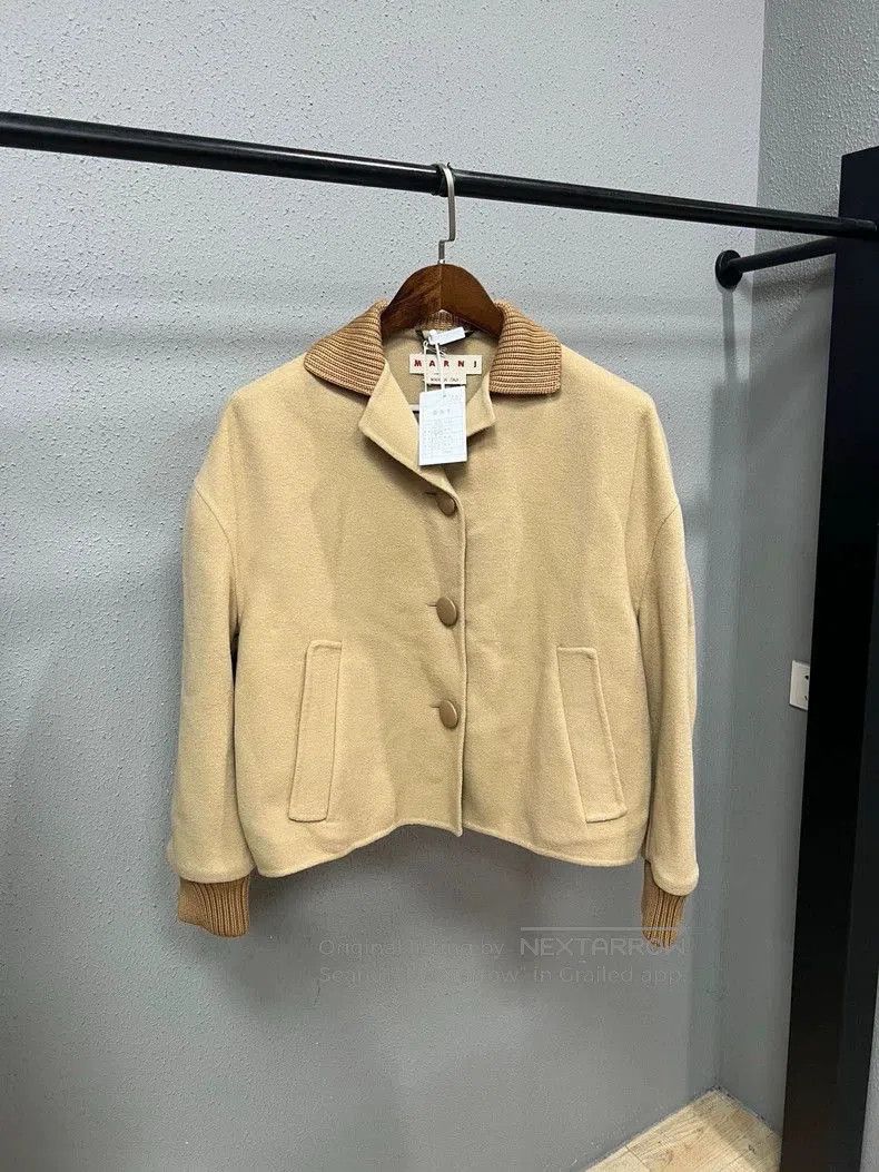 Marni Marni Beige Wool Collared Jacket. Size US M / EU 48-50 / 2 - 1 Thumbnail