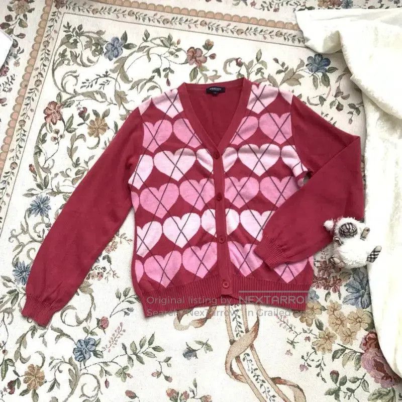 Other Burberry Pink Heart Pattern Long Sleeve Cardigan. Size M / US 6-8 / IT 42-44 - 1 Thumbnail