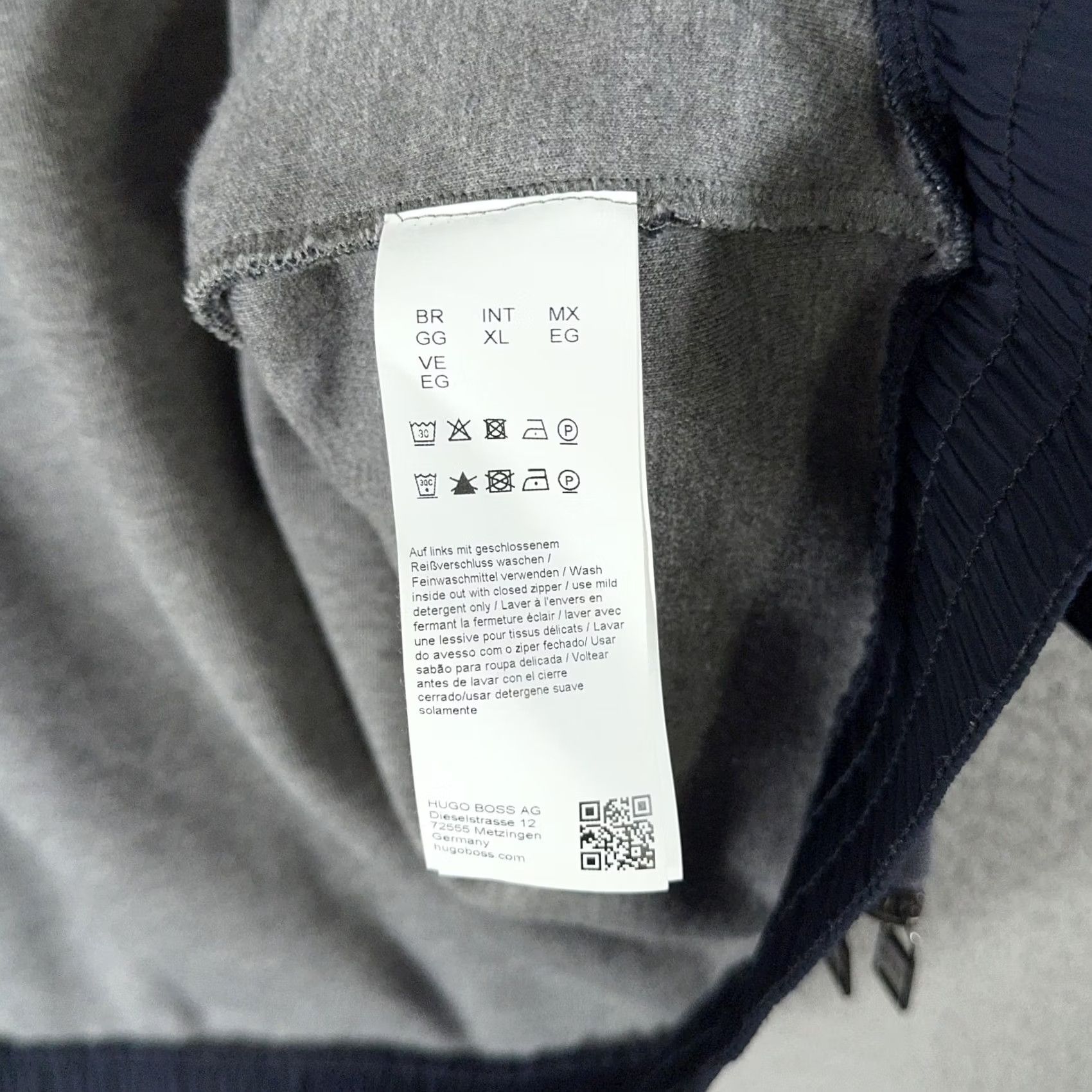 Vintage Boss Windbreaker Jacket Mens XL Blue Hooded Full Zip Removable Hood Pockets Zip Size US XL / EU 56 / 4 - 7 Thumbnail