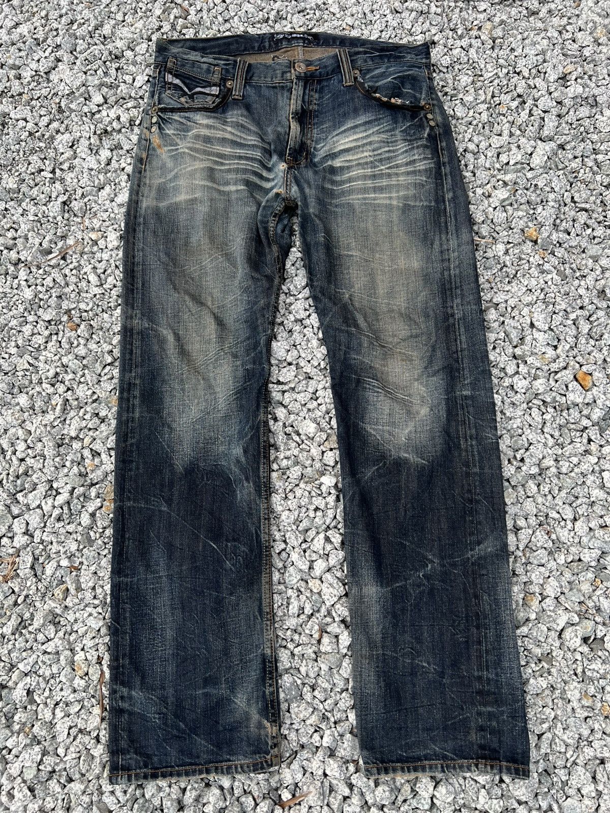 If Six Was Nine Japanese Brand Oririn Claw Jean Size US 35 - 2 Thumbnail