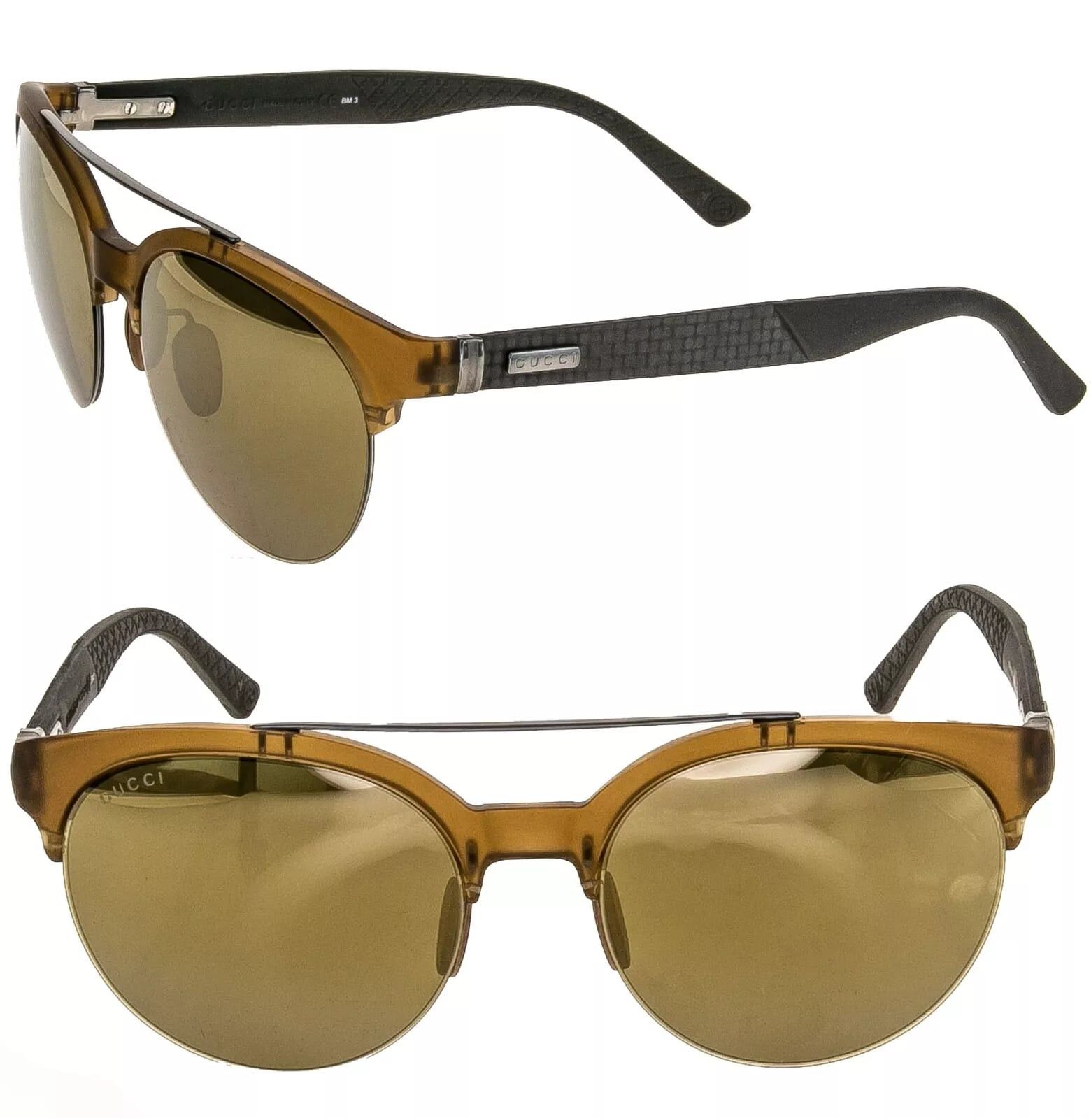 Gucci GUCCI Round GG1069S Matte Brown Bronze Sport Sunglasses 1069 Size ONE SIZE - 1 Thumbnail