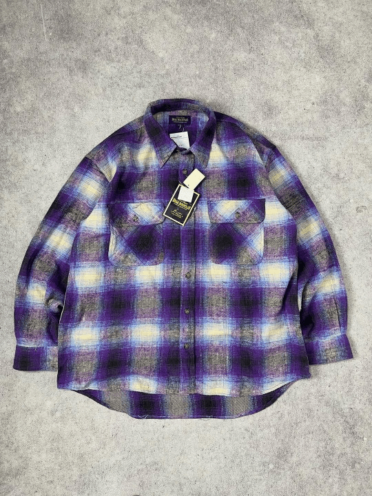 Flannel BLUE MOUNTAIN double pocket flannel pattern shirt Size US L / EU 52-54 / 3 - 1 Thumbnail