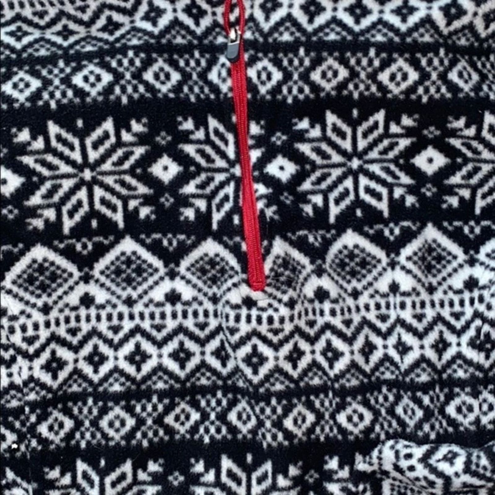 Lands' End Lands’ End Snowflake Fleece Quarter-Zip Fleece | Sz XS Size XS / US 0-2 / IT 36-38 - 3 Thumbnail