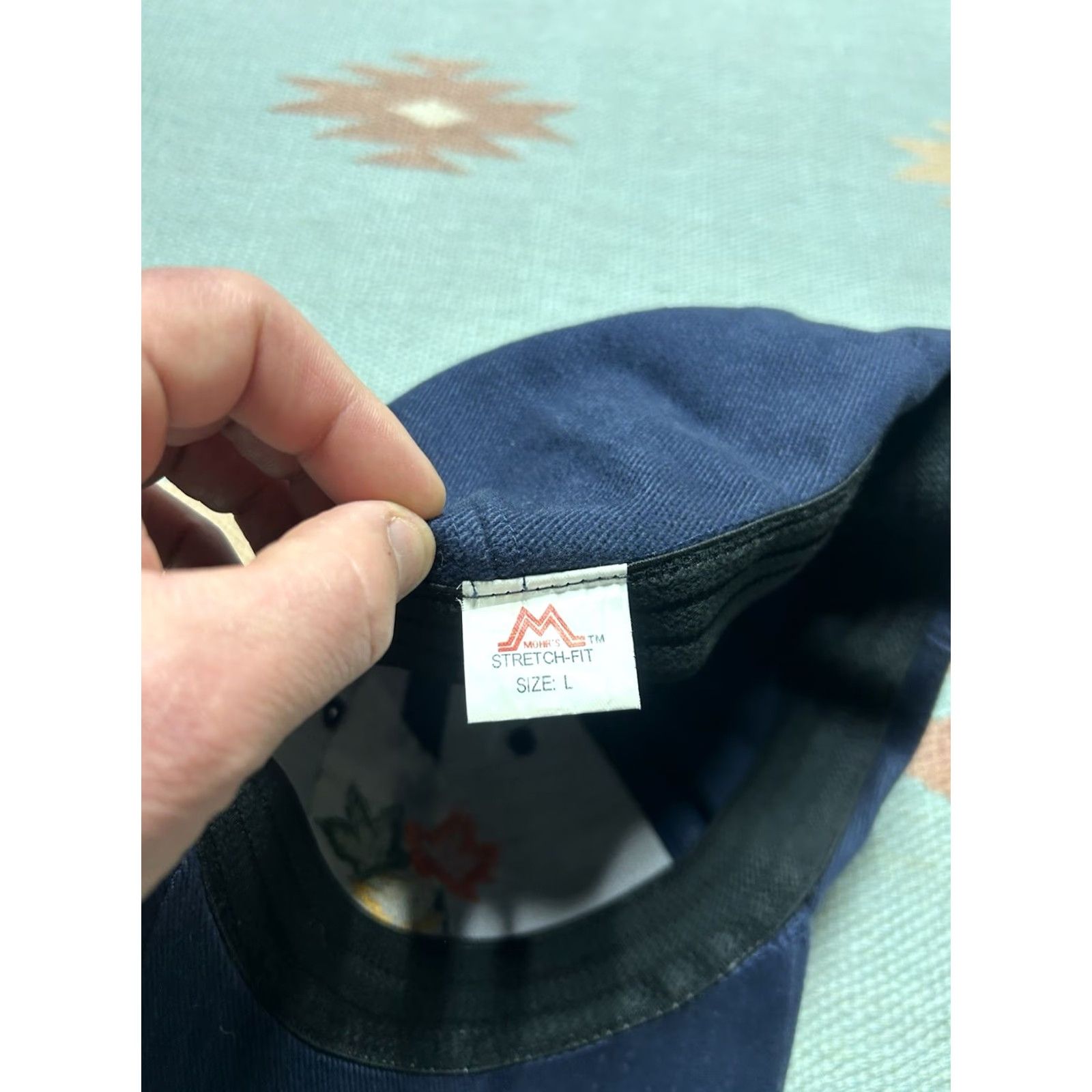 Vintage VINTAGE Baseball Hat Fitted Cap Maine Autumn Leaf Spell Out Logo Adult Large Blue Mens Size ONE SIZE - 5 Thumbnail