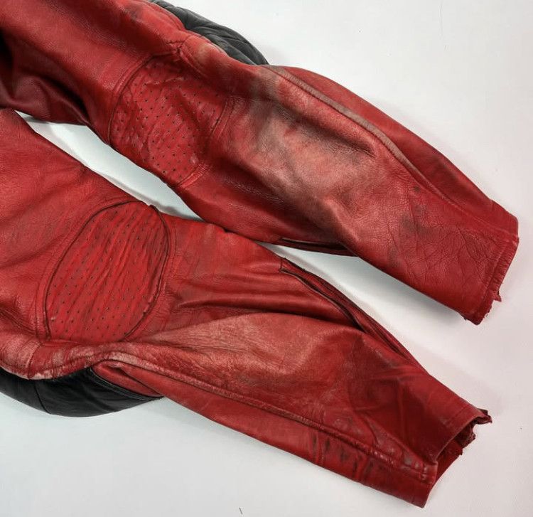 Vintage Moto Racing distressed Leather Biker Pants With protection Size US 40 / EU 56 - 6 Thumbnail