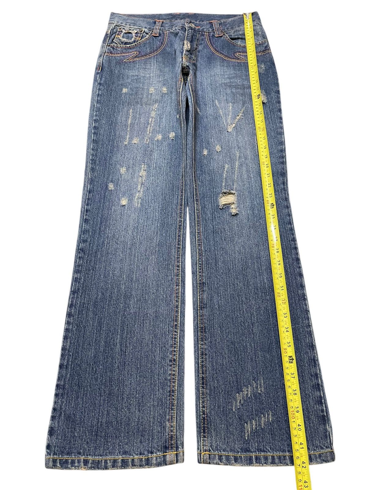 In The Attic Vintage Japanese Brand Faded Wash Style Distress Loose Jeans Size US 32 / EU 48 - 12 Thumbnail