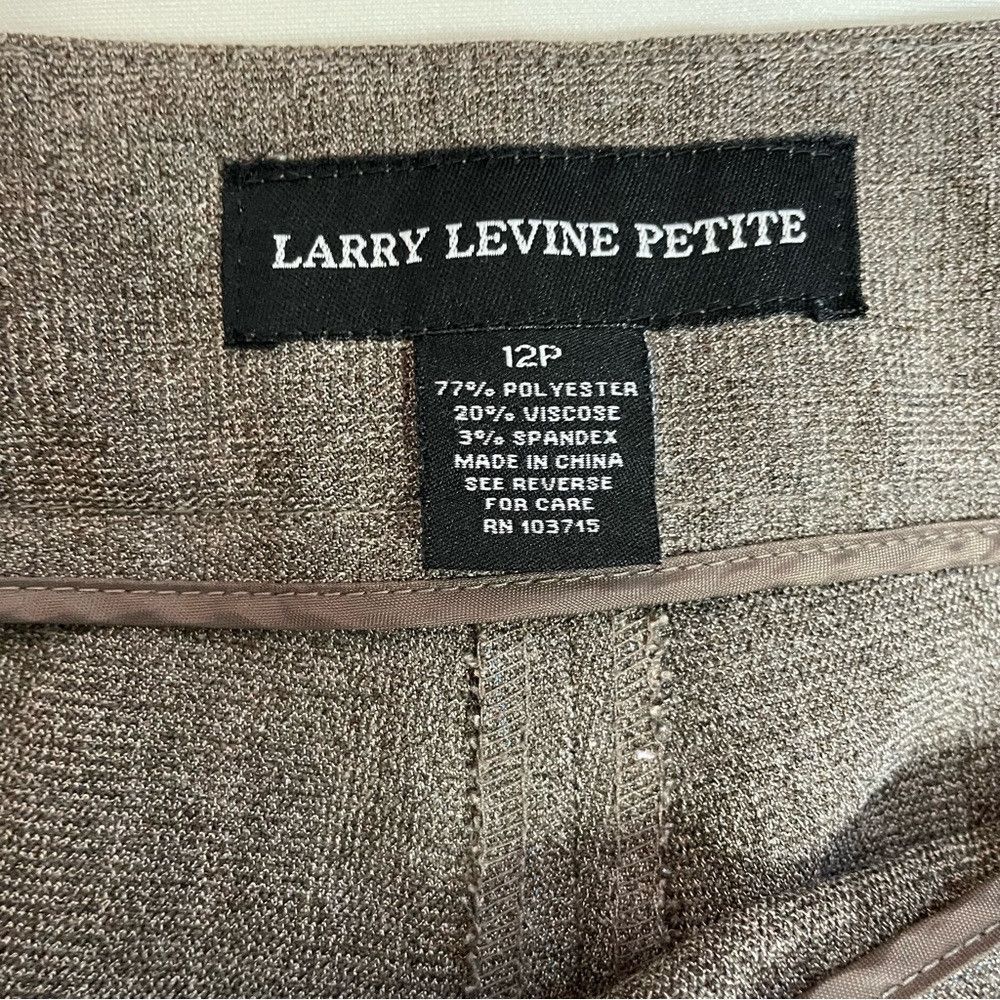 Other Larry Levine Petite Brown Pants Size 12 Petite Size 34" / US 12 / IT 48 - 8 Thumbnail