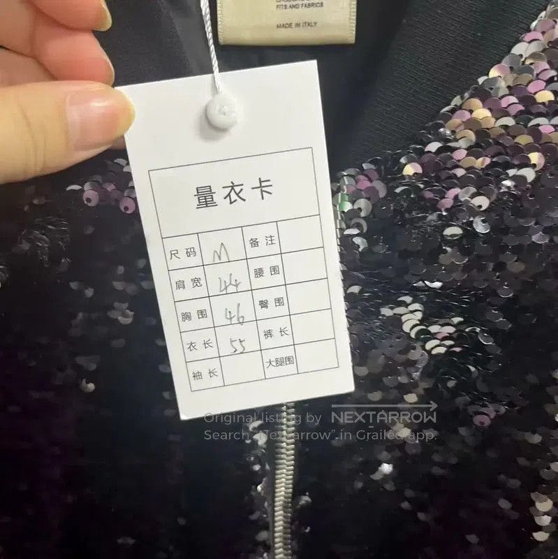 Off-White Off-White Black Sequin Bomber Jacket . Size US M / EU 48-50 / 2 - 5 Thumbnail