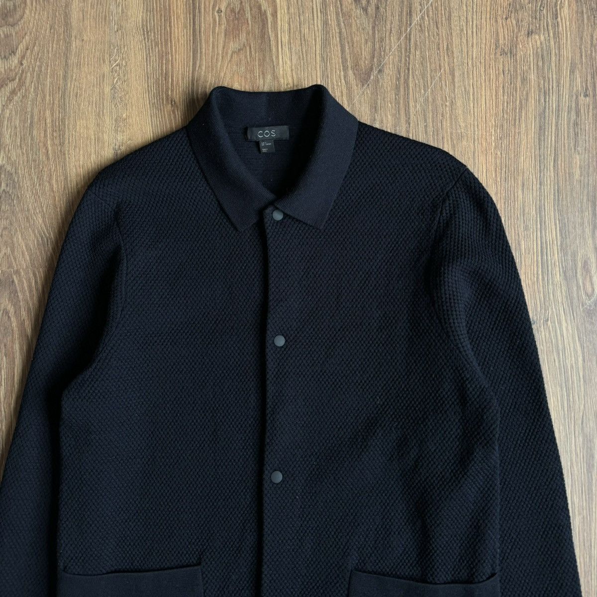 Cos COS Wool Knit Cardigan Snap Button Men’s S Navy Size US S / EU 44-46 / 1 - 2 Thumbnail