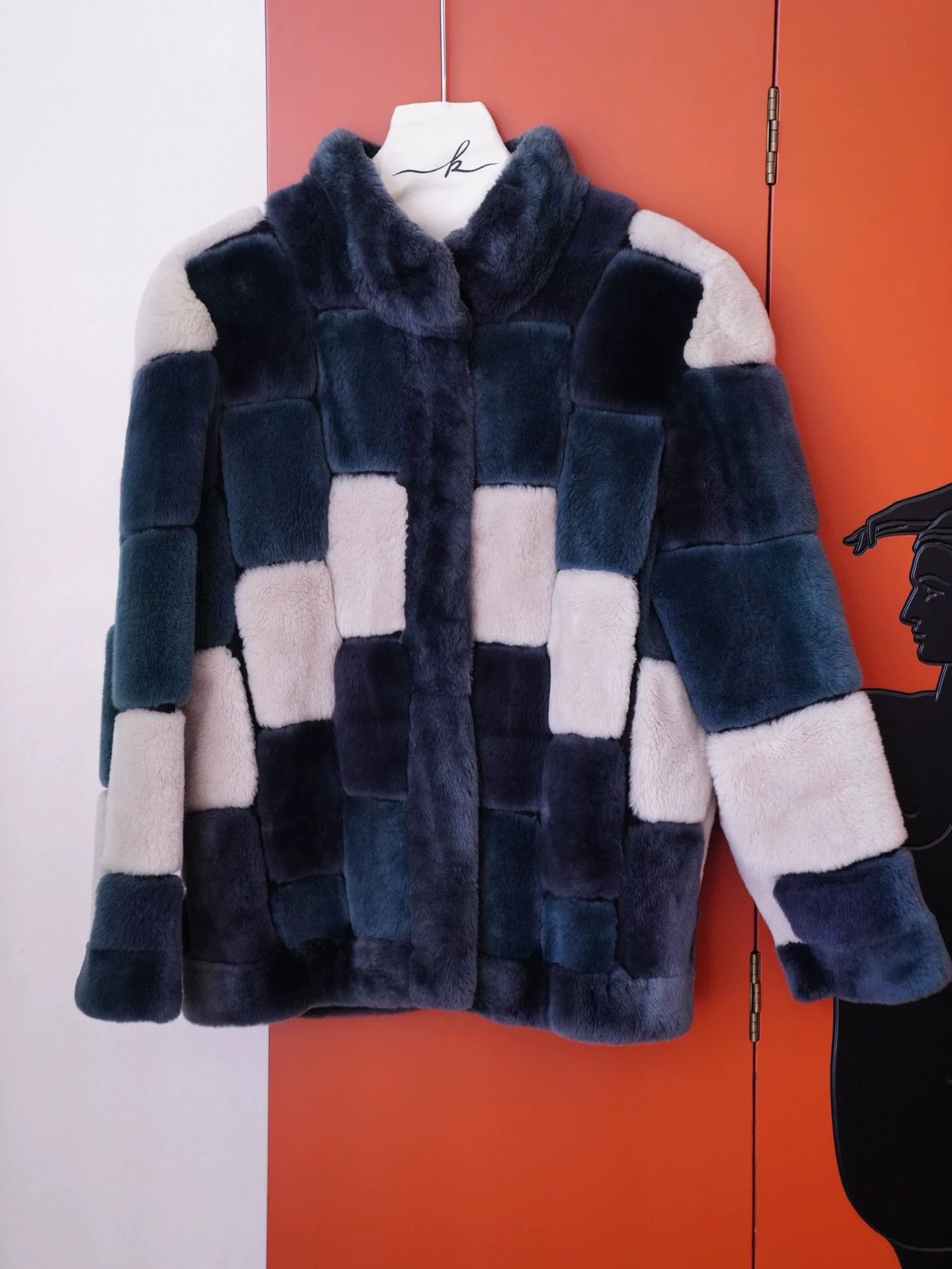Louis Feraud Louis Feraud Vintage Two-Tone Deep Blue Fur Coat Size ONE SIZE - 2 Thumbnail