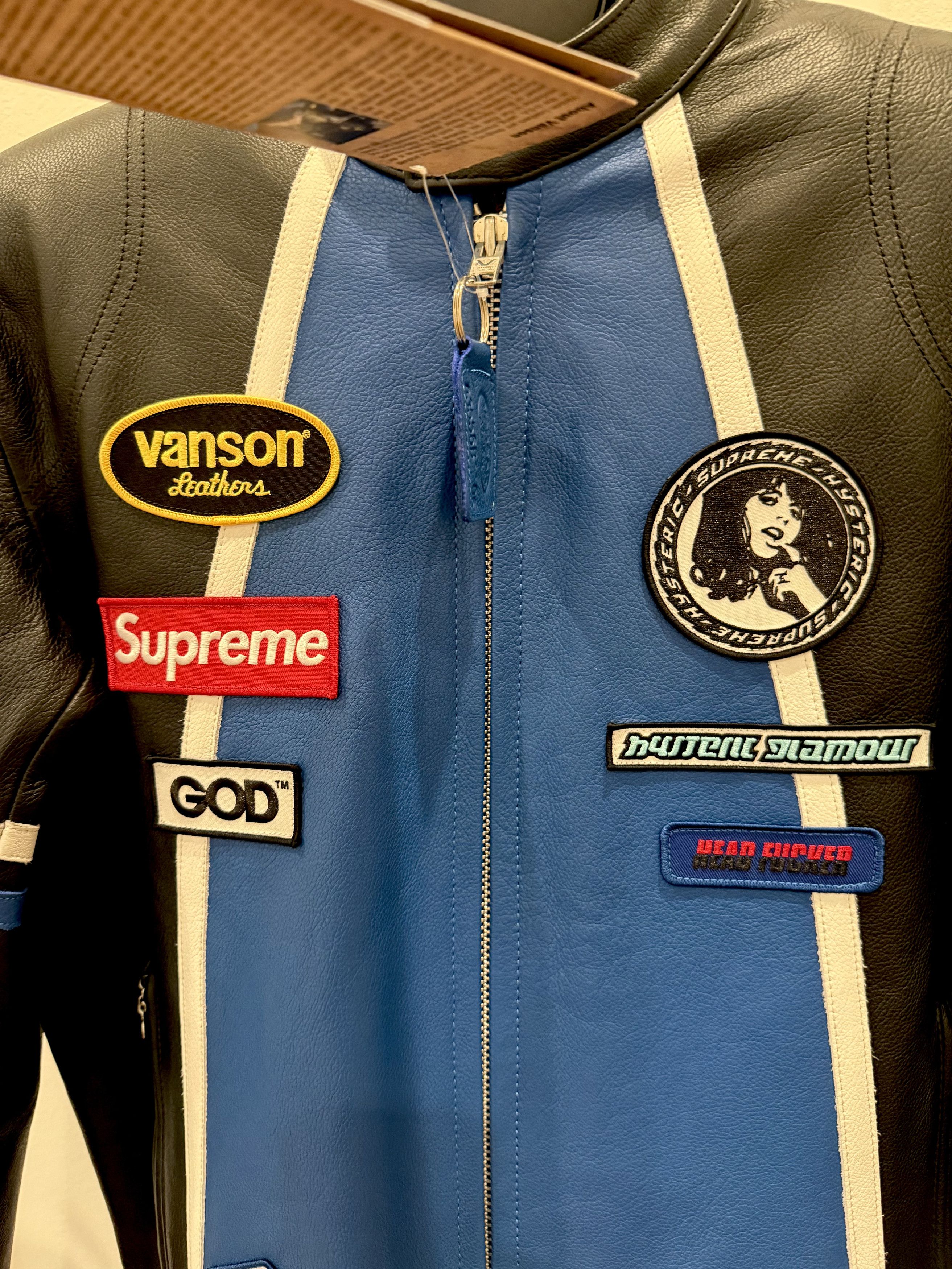 Hysteric Glamour × Supreme × Vanson Leathers Supreme x HYSTERIC GLAMOUR x Vanson Leathers® Jacket Size US XL / EU 56 / 4 - 3 Thumbnail