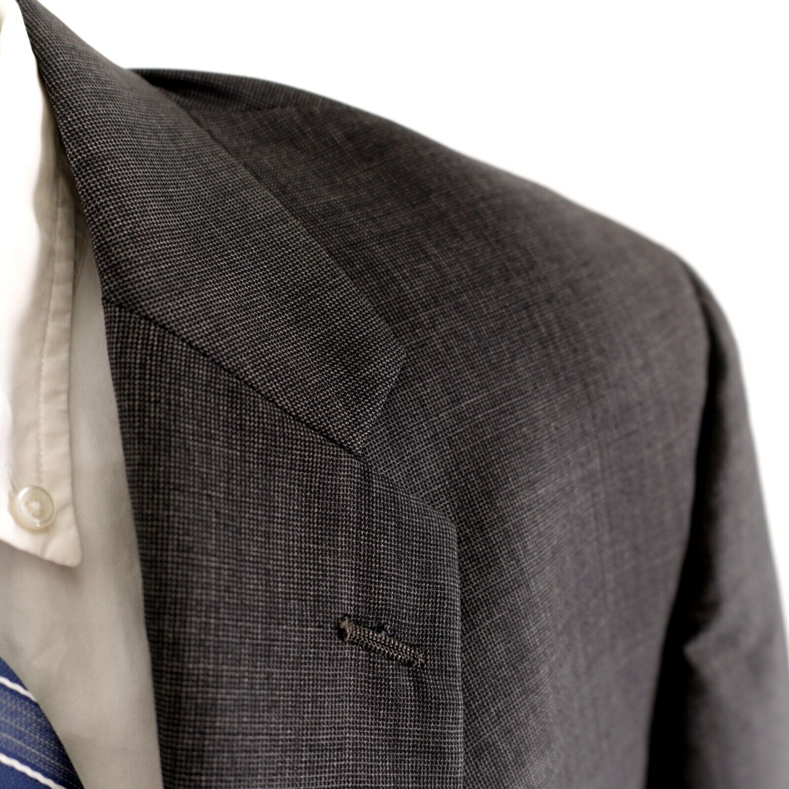 Hart Schaffner Marx Hart Schaffner Marx Gold Trumpeter Nordstrom Wool Check Gray Size 44L - 2 Thumbnail