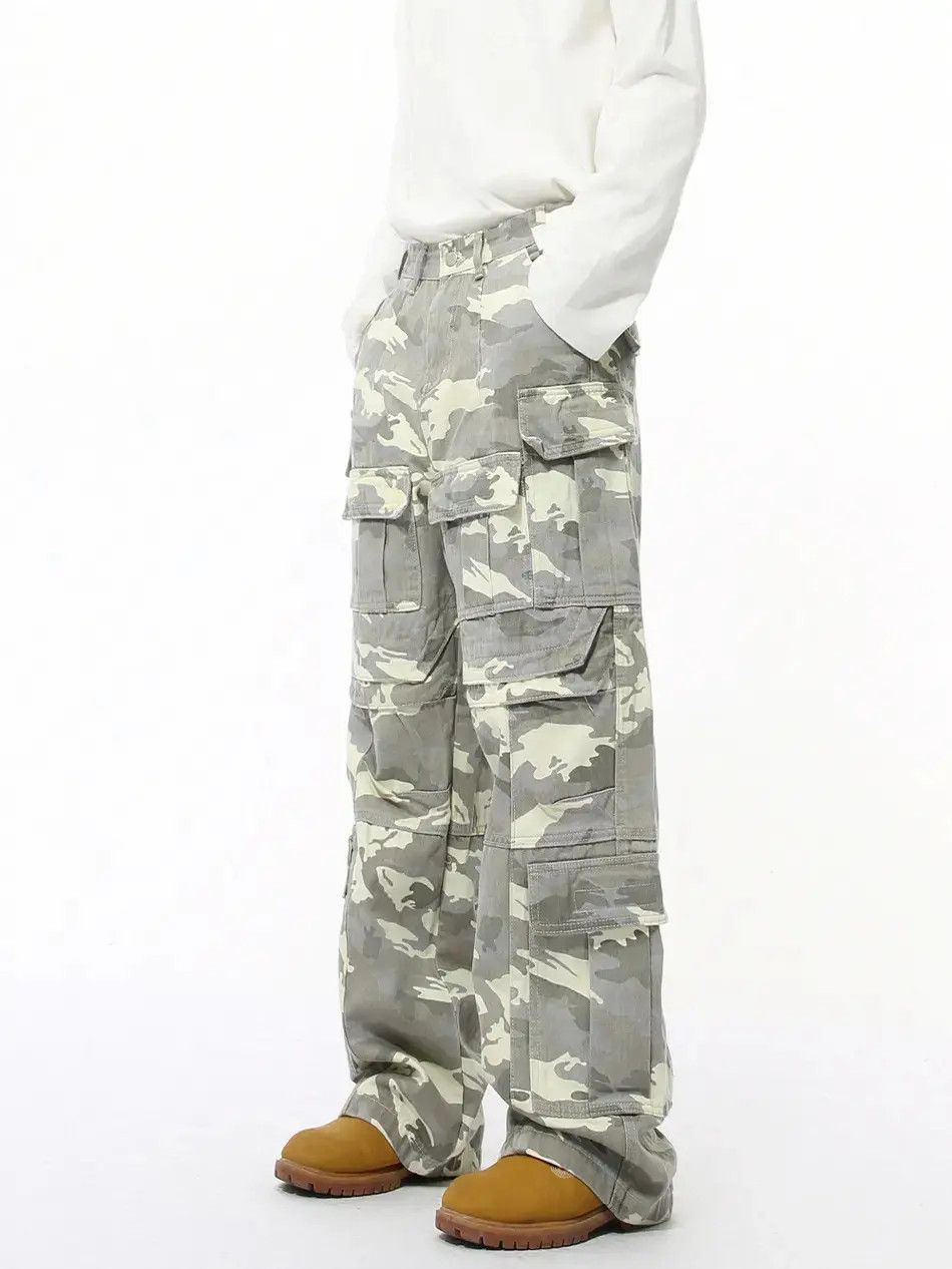 Japanese Brand Retro loose camouflage high street pocket jeans Size US 32 / EU 48 - 2 Thumbnail