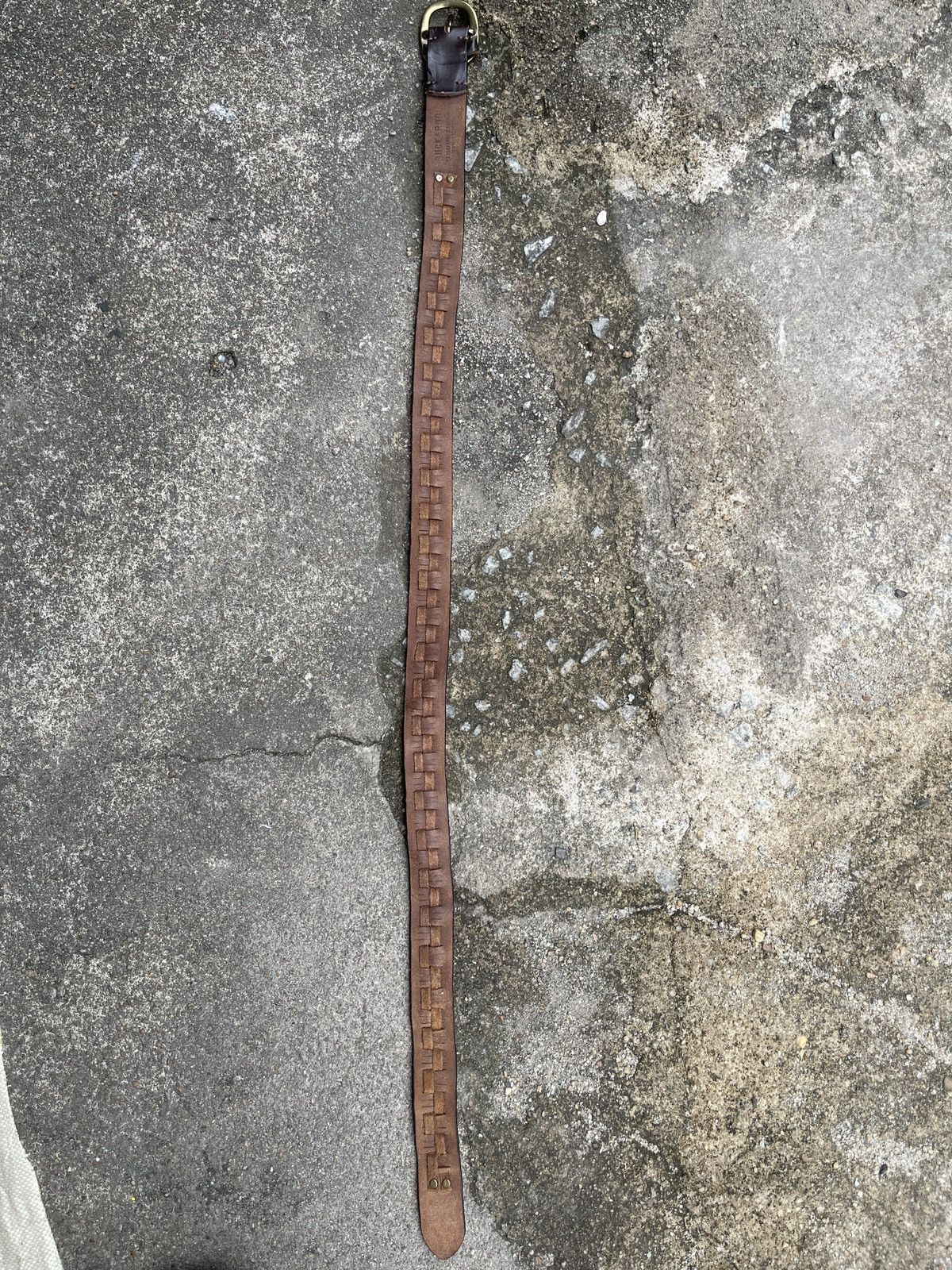 If Six Was Nine Last Drop🔥Rare🔥Buckaroo Cow Leather Belt Size ONE SIZE - 9 Thumbnail