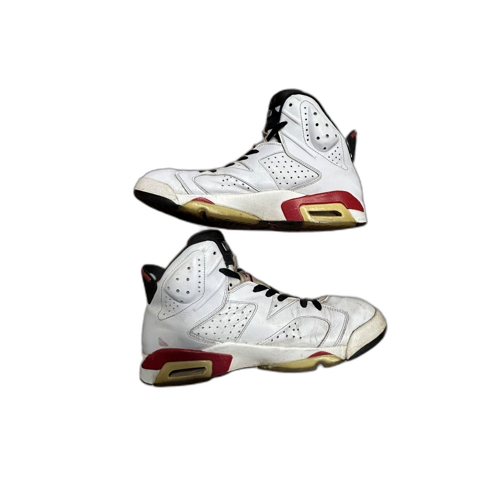 Jordan Brand Air Jordan 6 Retro Bulls White Varsity Red Black Sneakers Me Size US 11.5 / EU 44-45 - 6 Thumbnail