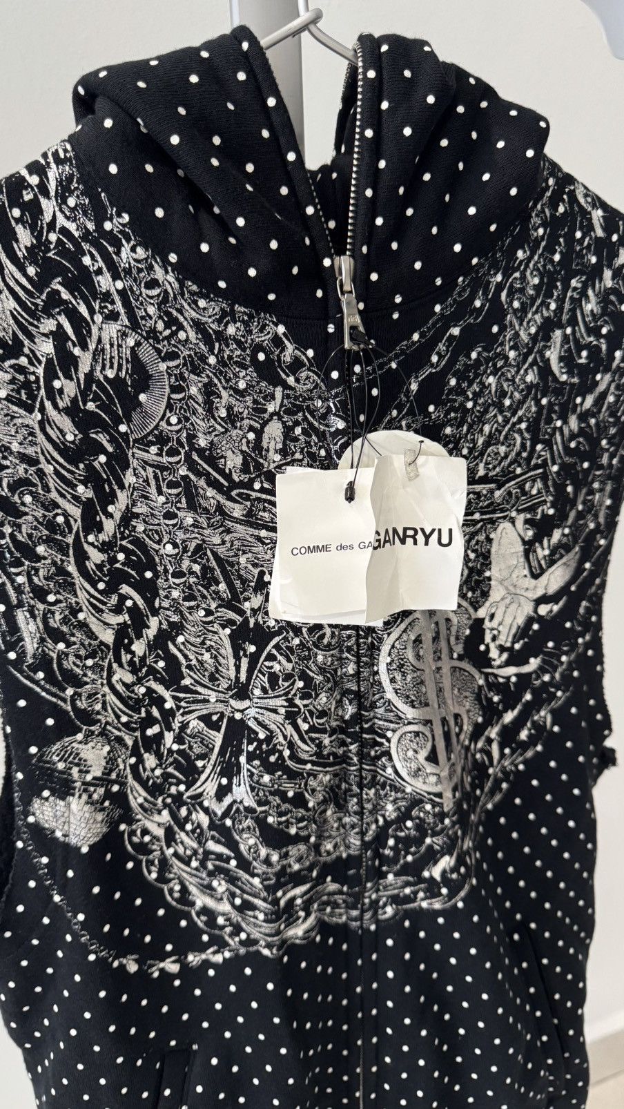Comme des Garcons Comme des Garcons GANRYU Polka Dot Sleveless Long Hoodie Size S / US 4 / IT 40 - 4 Thumbnail