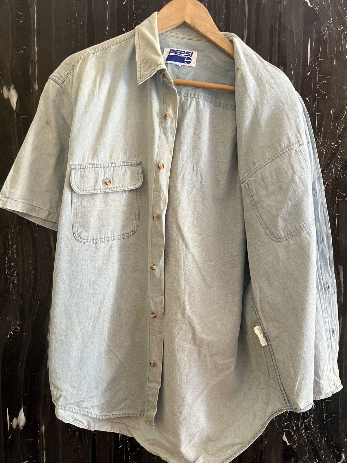 Vintage 🔥 Vintage Pepsi Short Sleeve Button-Up – Streetwear Classic Size US M / EU 48-50 / 2 - 3 Thumbnail
