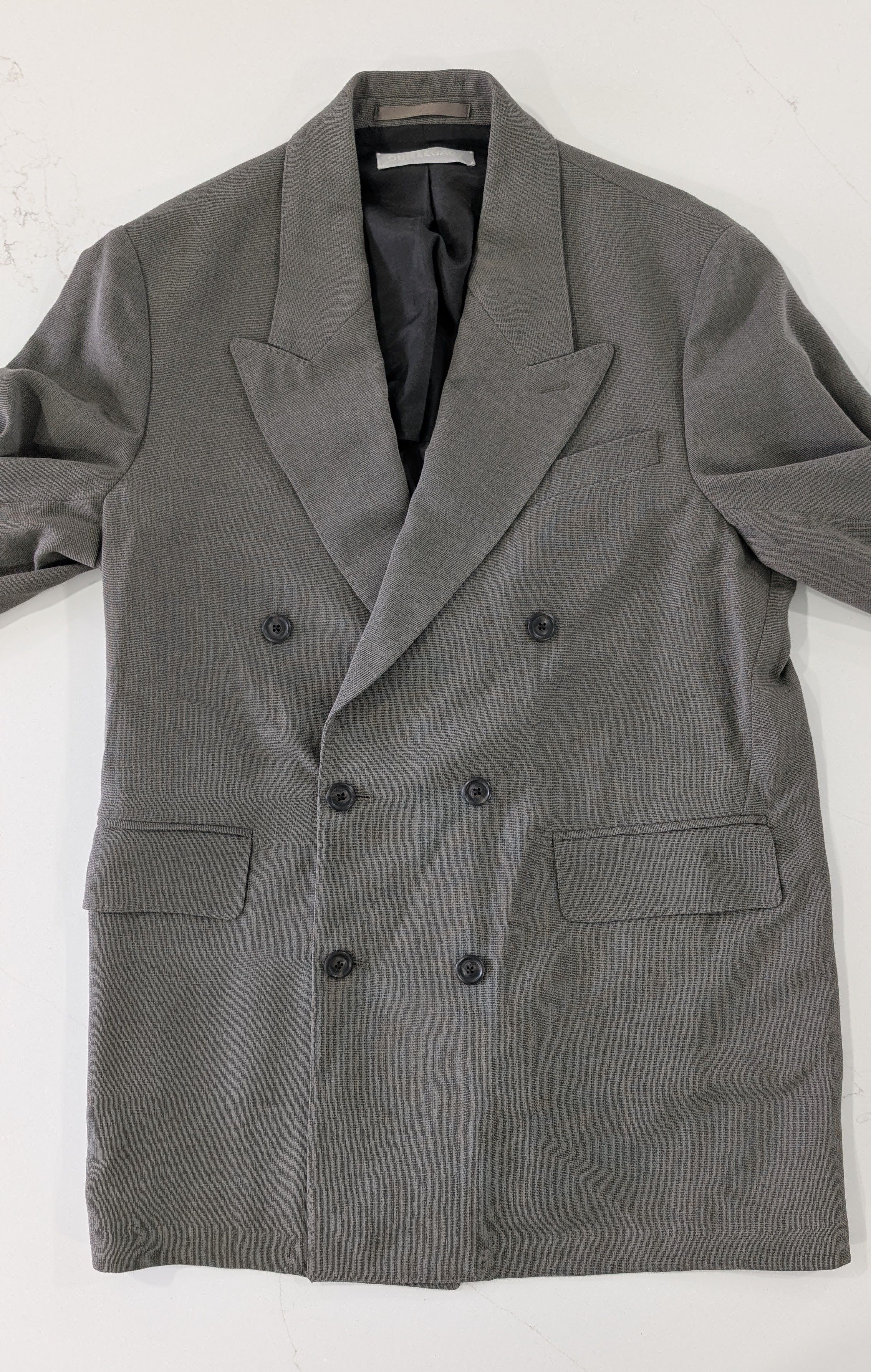 Our Legacy OUR LEGACY Sharp DB Blazer 52 XL Double Grey Weave Size 42L - 5 Thumbnail