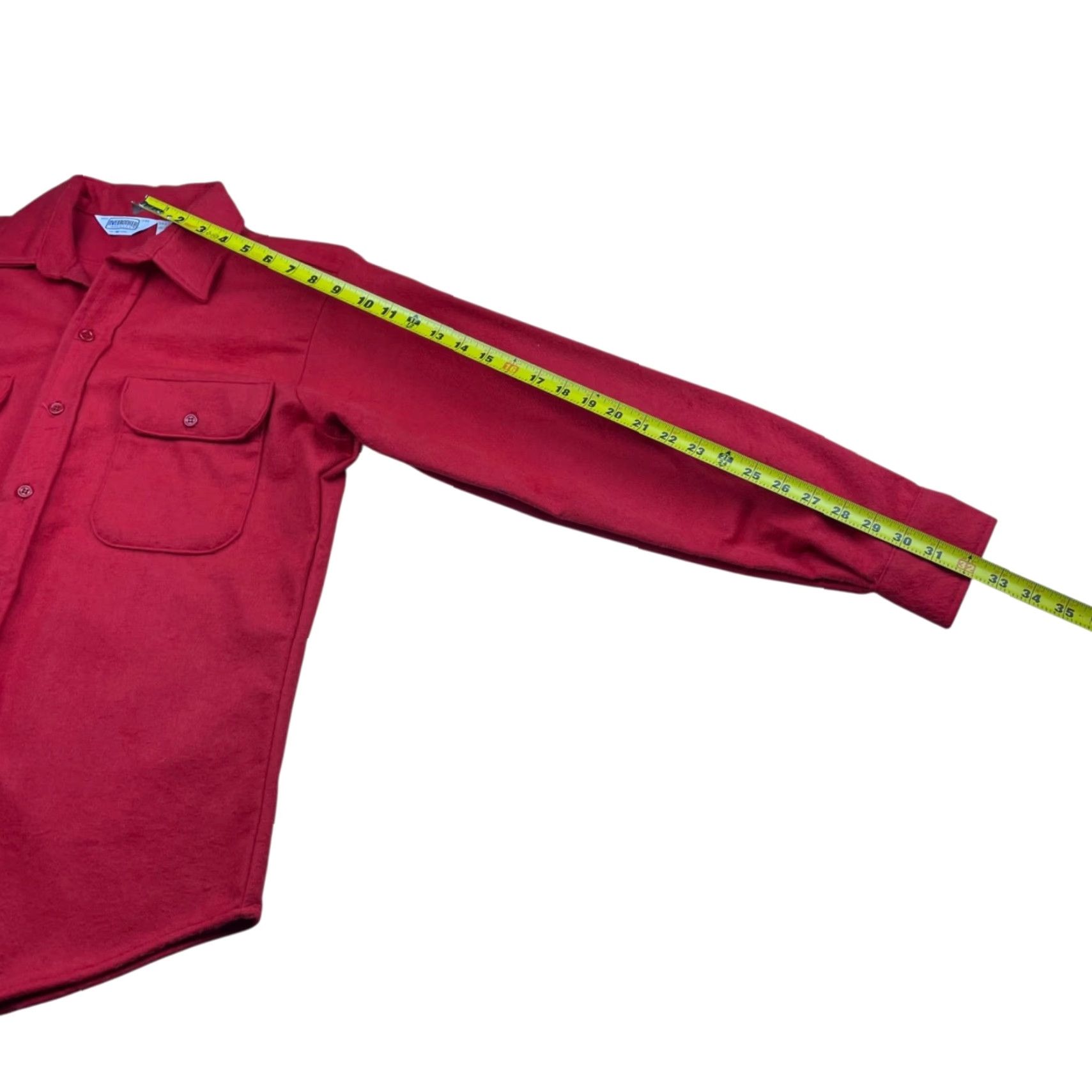 Vintage VINTAGE Five Brother Men’s Chamois Flannel Work Shirt Red Medium USA Long Sleeve Button-Up Pocketed Collared Regular Fit Adult Mens Size US M / EU 48-50 / 2 - 6 Thumbnail