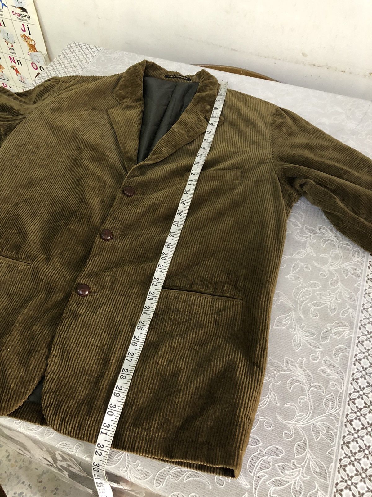 Faconnable Vtg 90s Faconnable Corduroy Leather Elbow Jacket Blazer Size US L / EU 52-54 / 3 - 24 Thumbnail