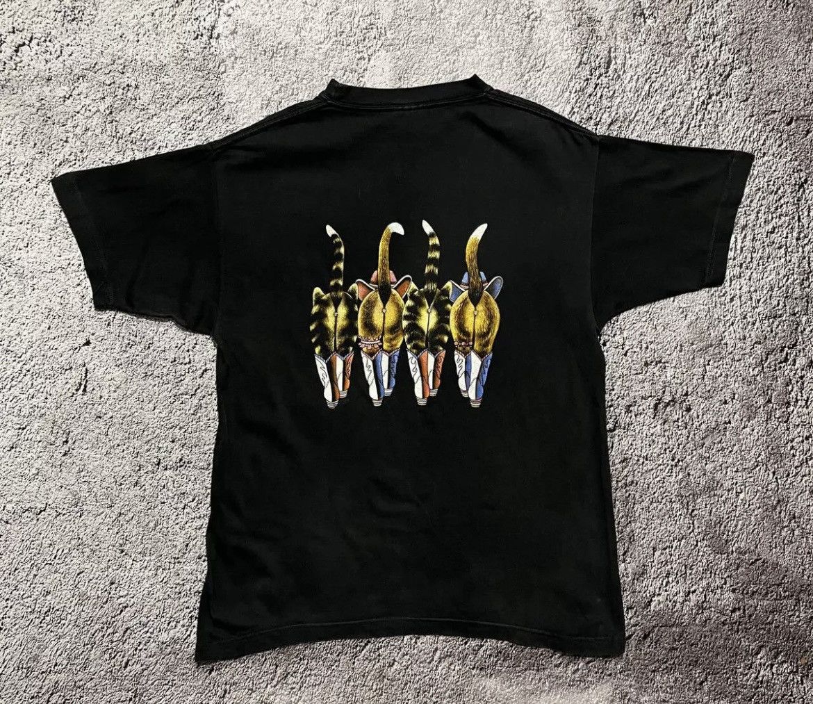 Band Tees × Vintage T-Shirt Vintage Black with Print 4 Cats Size M Size US M / EU 48-50 / 2 - 1 Thumbnail