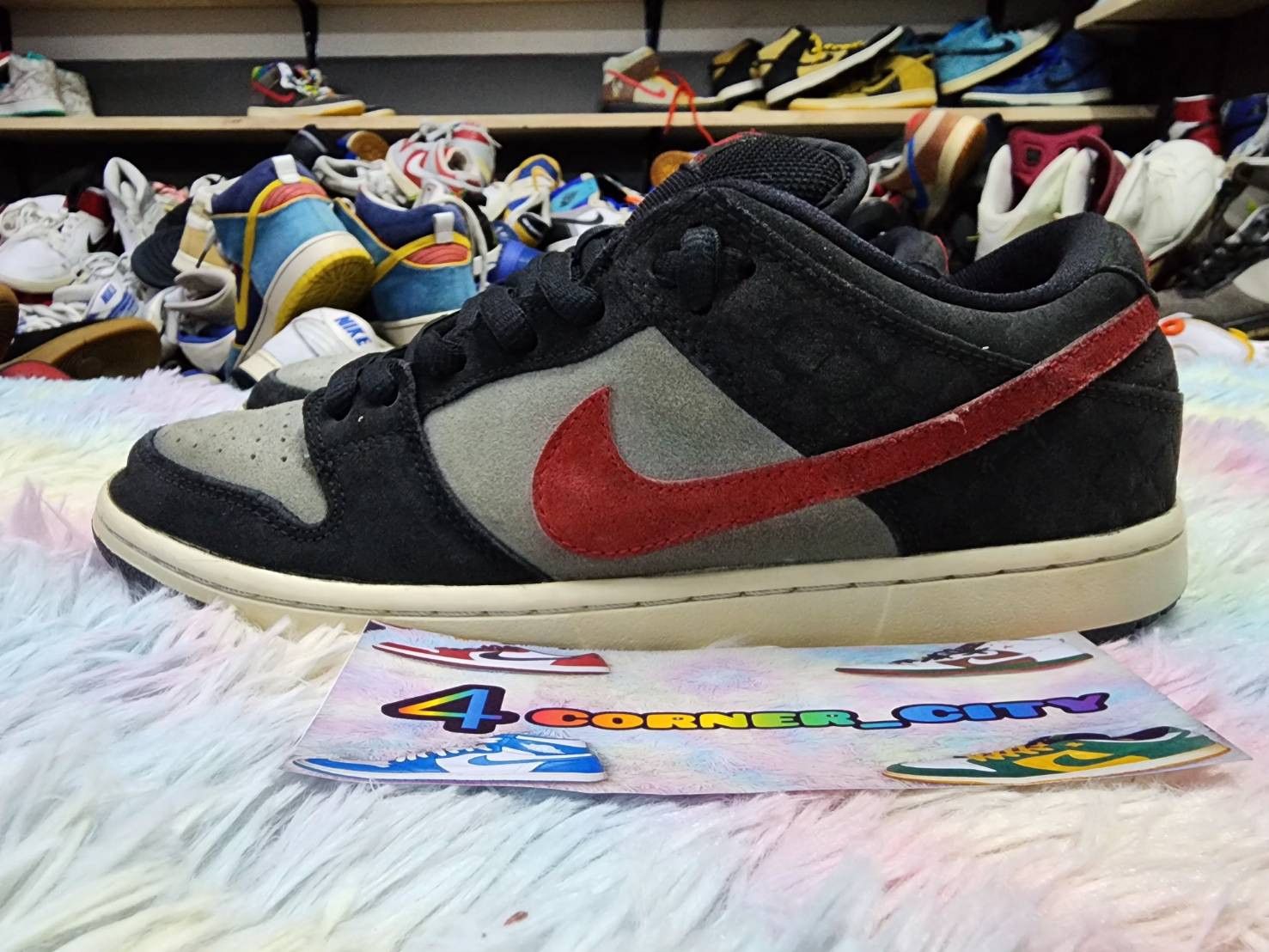 image of Nike Sb Dunk Low Paul Rodriguez Shoes in Black, Men's (Size 9.5)