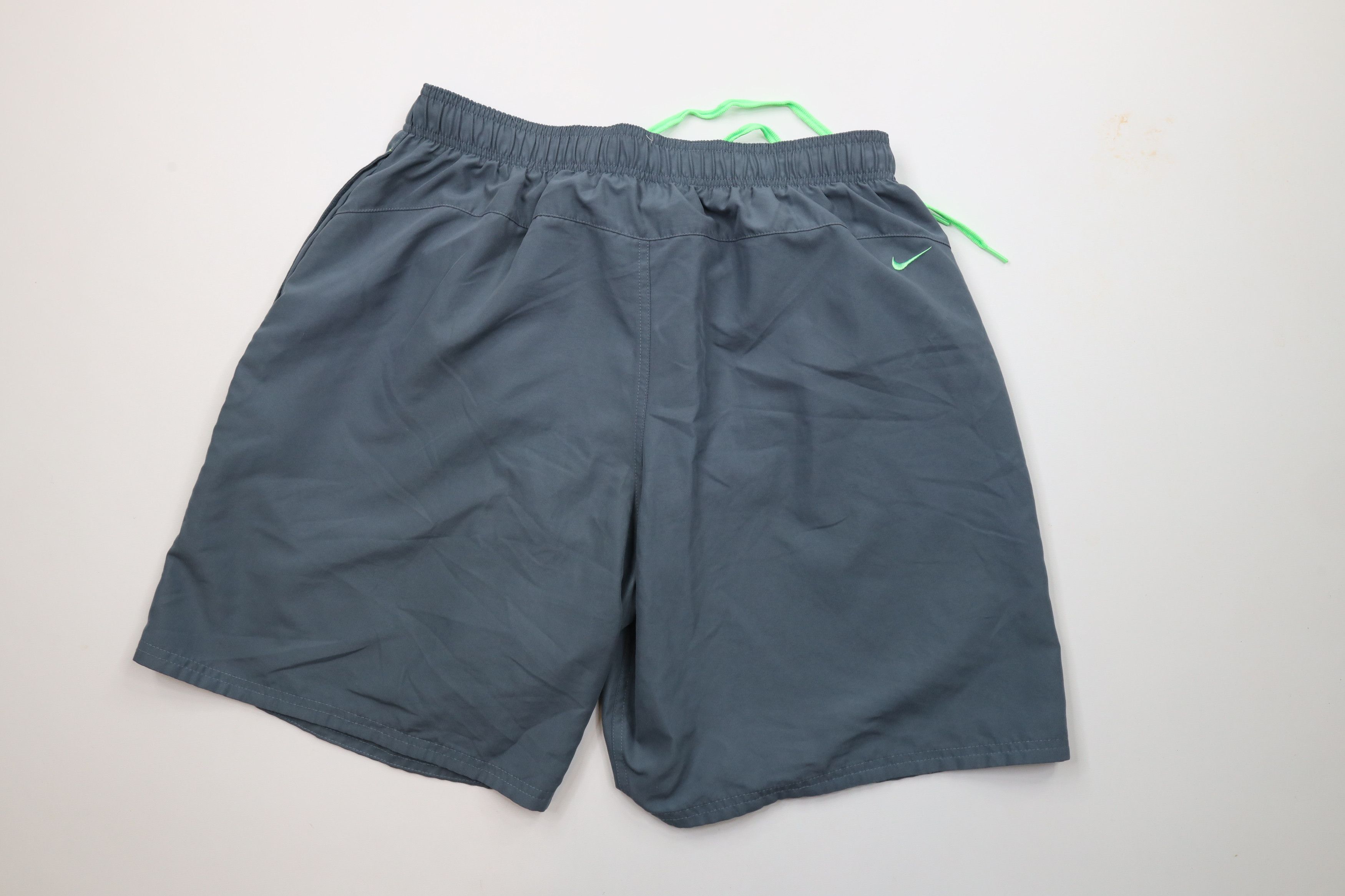 Nike × Vintage Vintage Nike Scott Mini Swoosh Lined Shorts Swim Trunks Gray Size US 36 / EU 52 - 9 Thumbnail