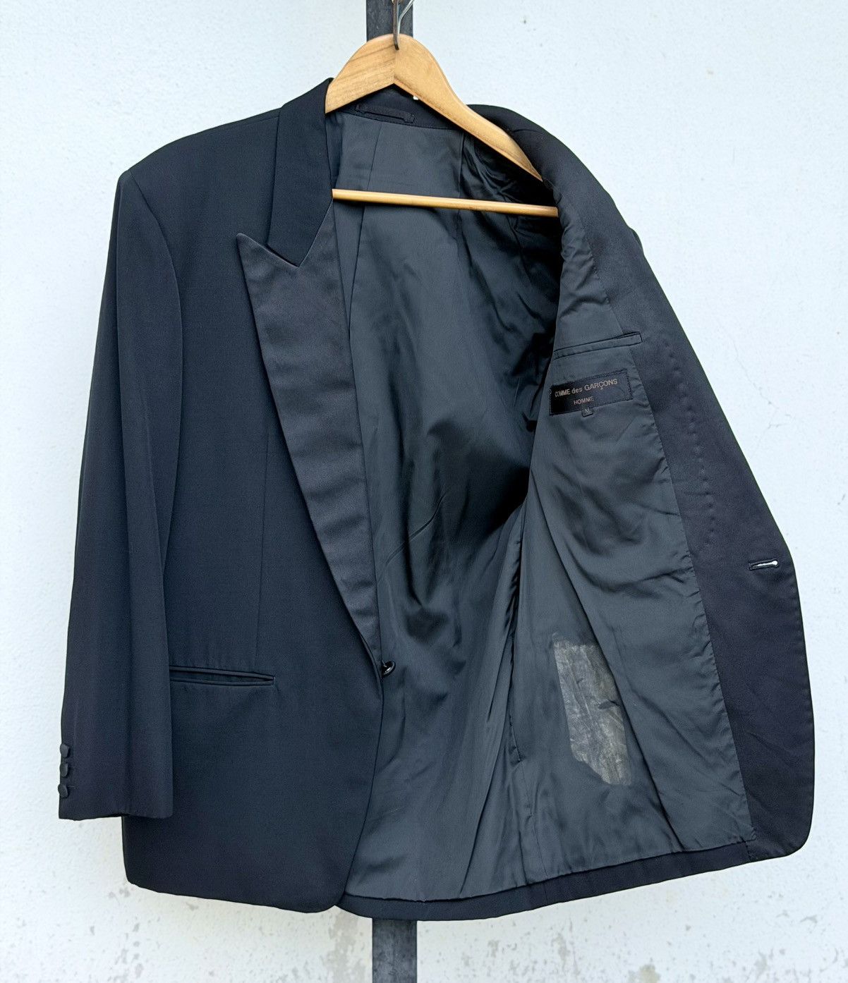 Comme des Garcons Homme Comme des Garçons HOMME black tuxedo for formal evening wear Size 42R - 4 Thumbnail