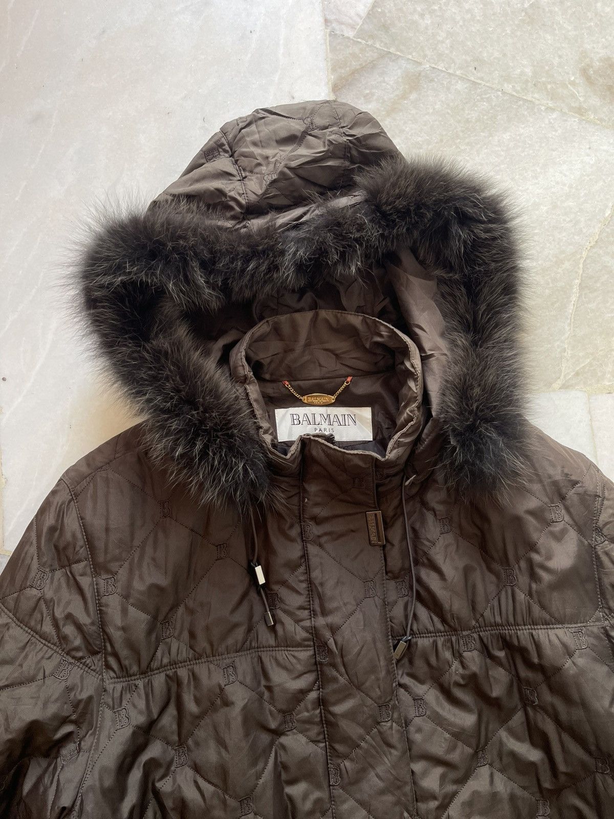 Balmain Vintage Balmain Fur Hoodie Jacket Size US XL / EU 56 / 4 - 2 Thumbnail