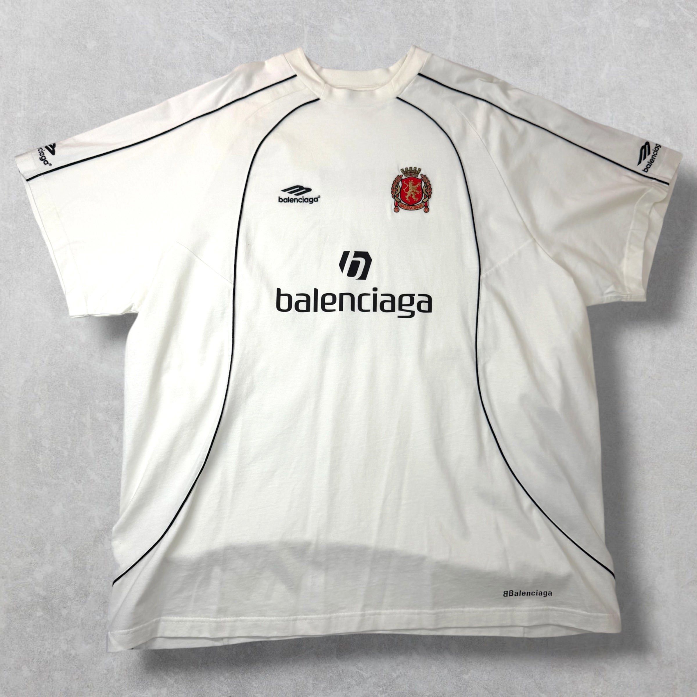 Balenciaga Balenciaga Paris Oversized Soccer Shirt White 2 (XL