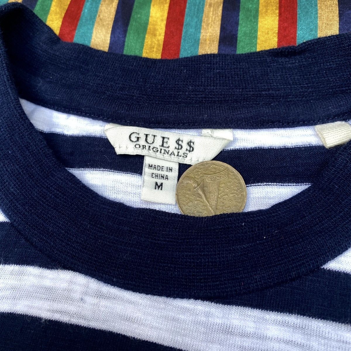 Other GUESS JEANS 'U.S.A' ASAP ROCKY Embroidered Striped NAVY Size US M / EU 48-50 / 2 - 5 Thumbnail