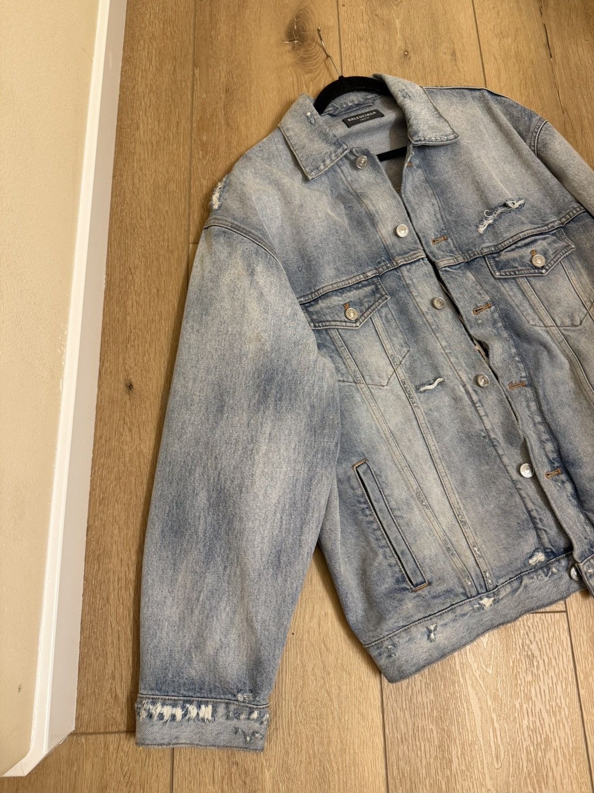 Balenciaga Balenciaga Denim Jacket Size US XL / EU 56 / 4 - 7 Thumbnail