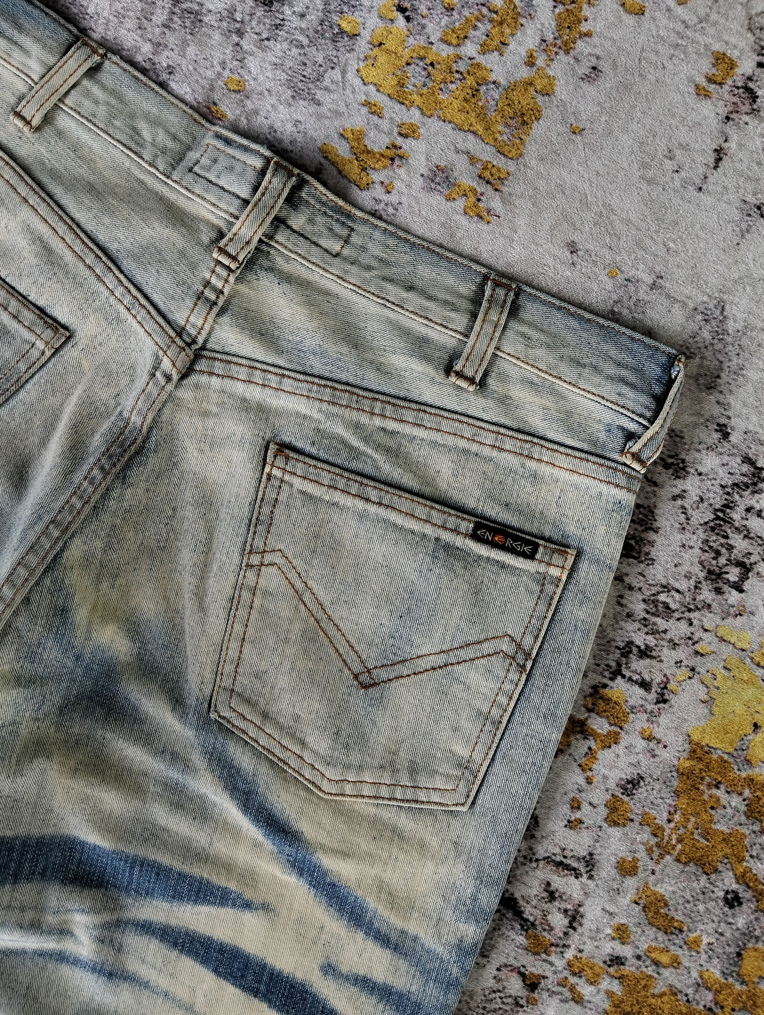 Tornado Mart 2000s Energie New Morrison Flared Bootcut Whiskers Jeans Size US 33 - 6 Thumbnail