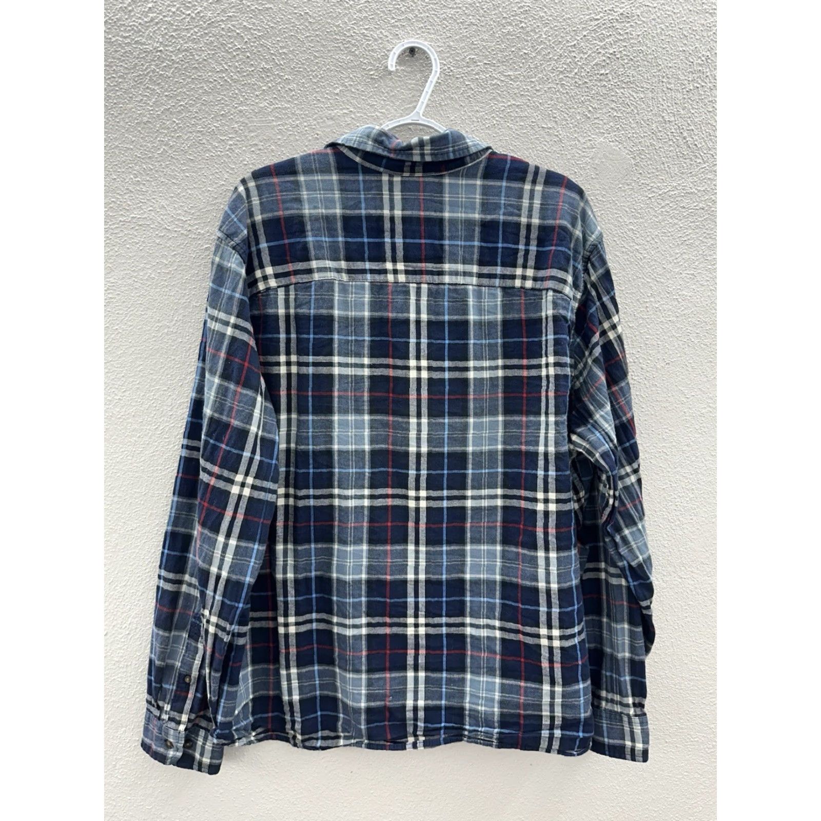 Vintage Goodfellow & Co Button-Up Shirt Mens XXL Blue Plaid Long Sleeve Regular Fit Size US XXL / EU 58 / 5 - 6 Thumbnail