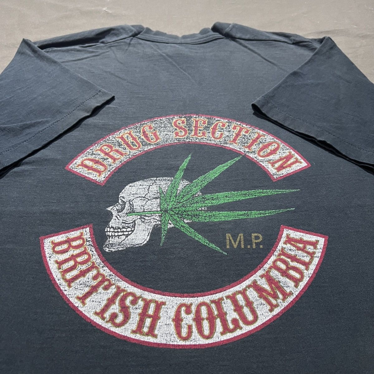 Vintage VTG. 90s Drug Section skull marijuana weed graphic Faded XL Size US XL / EU 56 / 4 - 1 Thumbnail